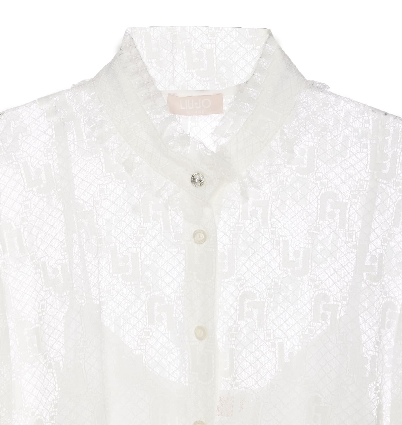 Shop Liu •jo Monogram Shirt In White