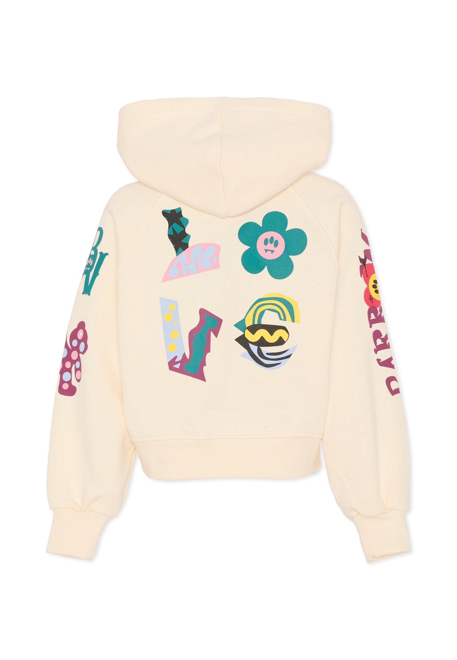 Barrow Graphic-patches Hoodie In Neutral