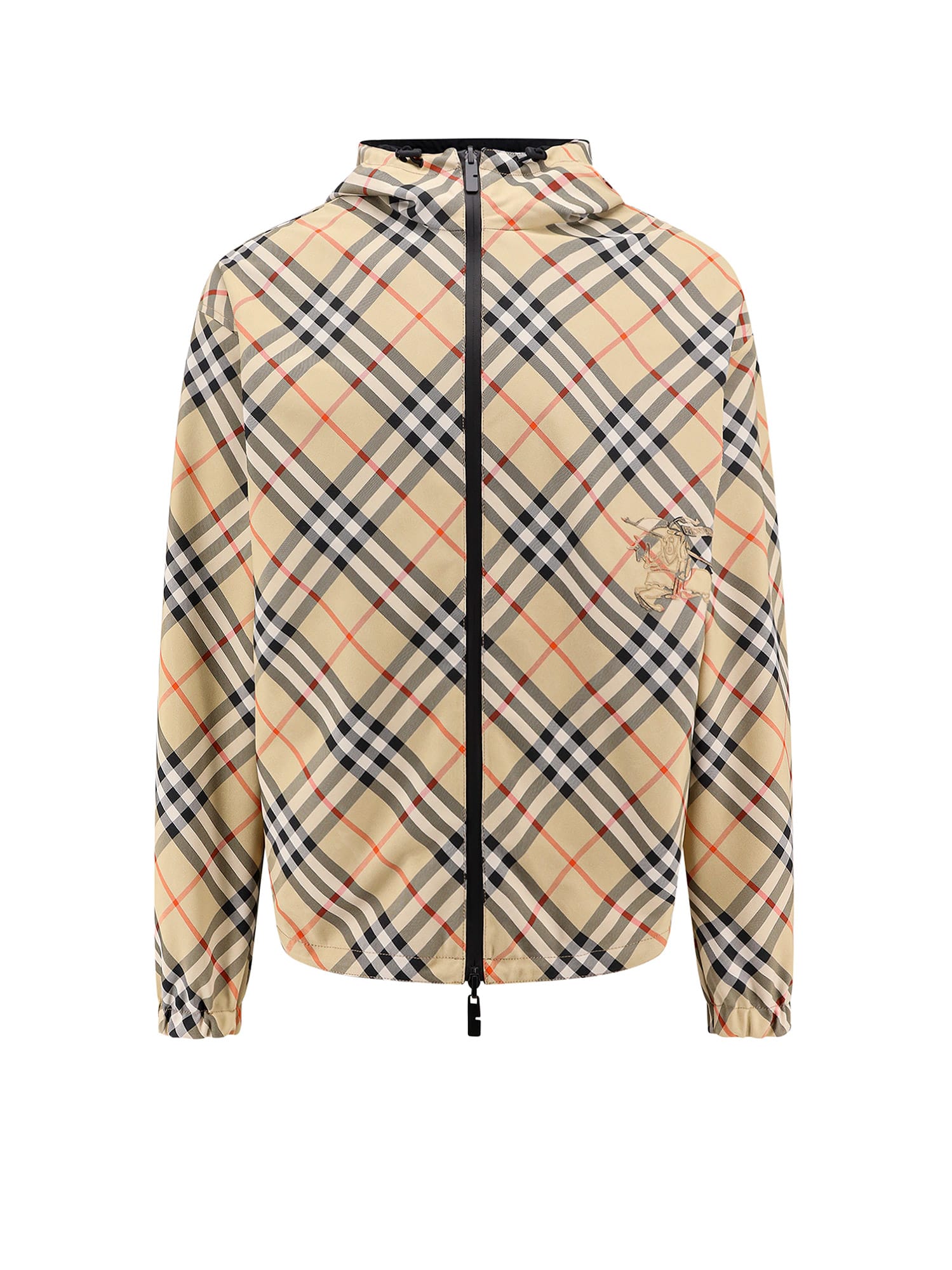 Shop Burberry Jacket In Sand Ip Check