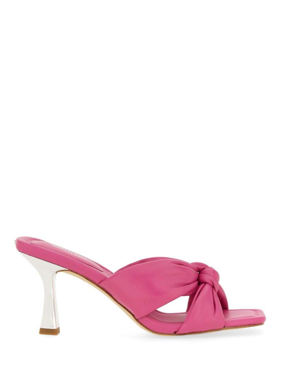 Shop Michael Kors Sandal Elena In Fuchsia