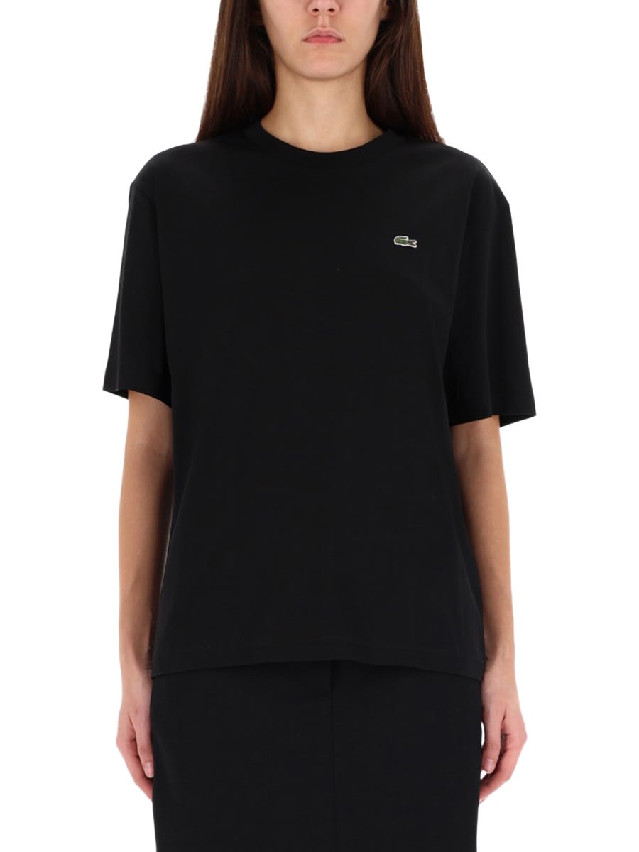 Lacoste T-shirt With Logo In Black