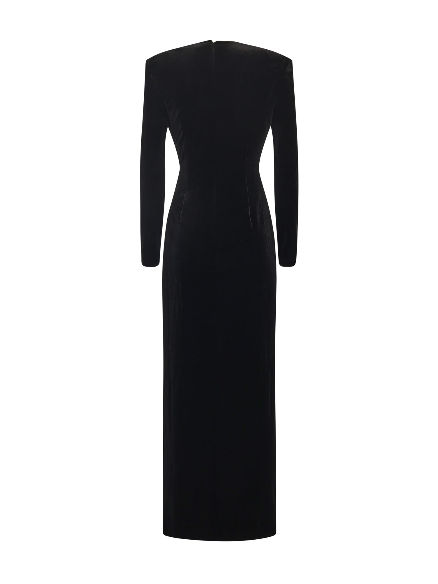 Self-portrait Black Velvet Embellished Midi Dress Clothing In Black