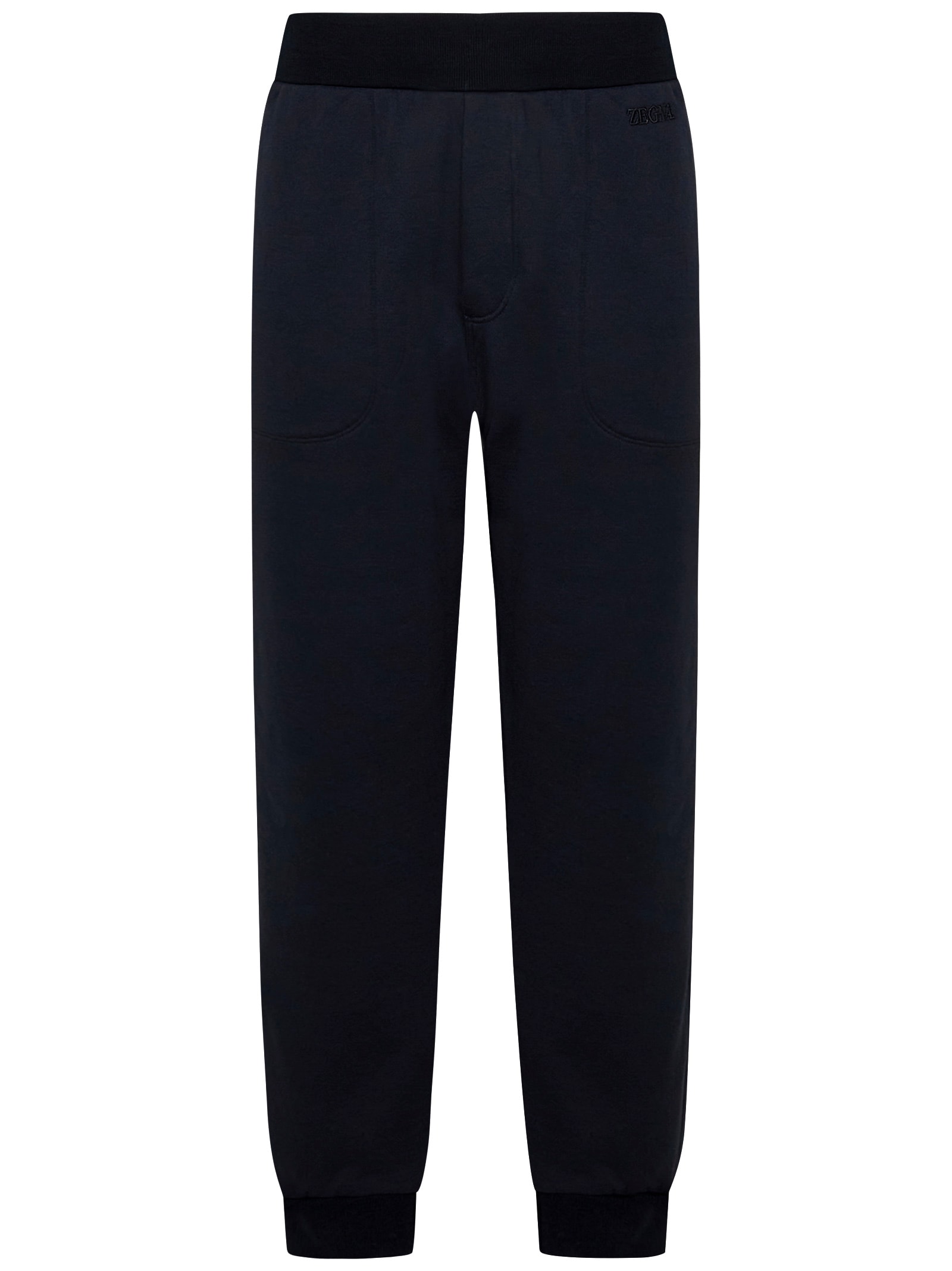 Shop Zegna Trousers In Blue