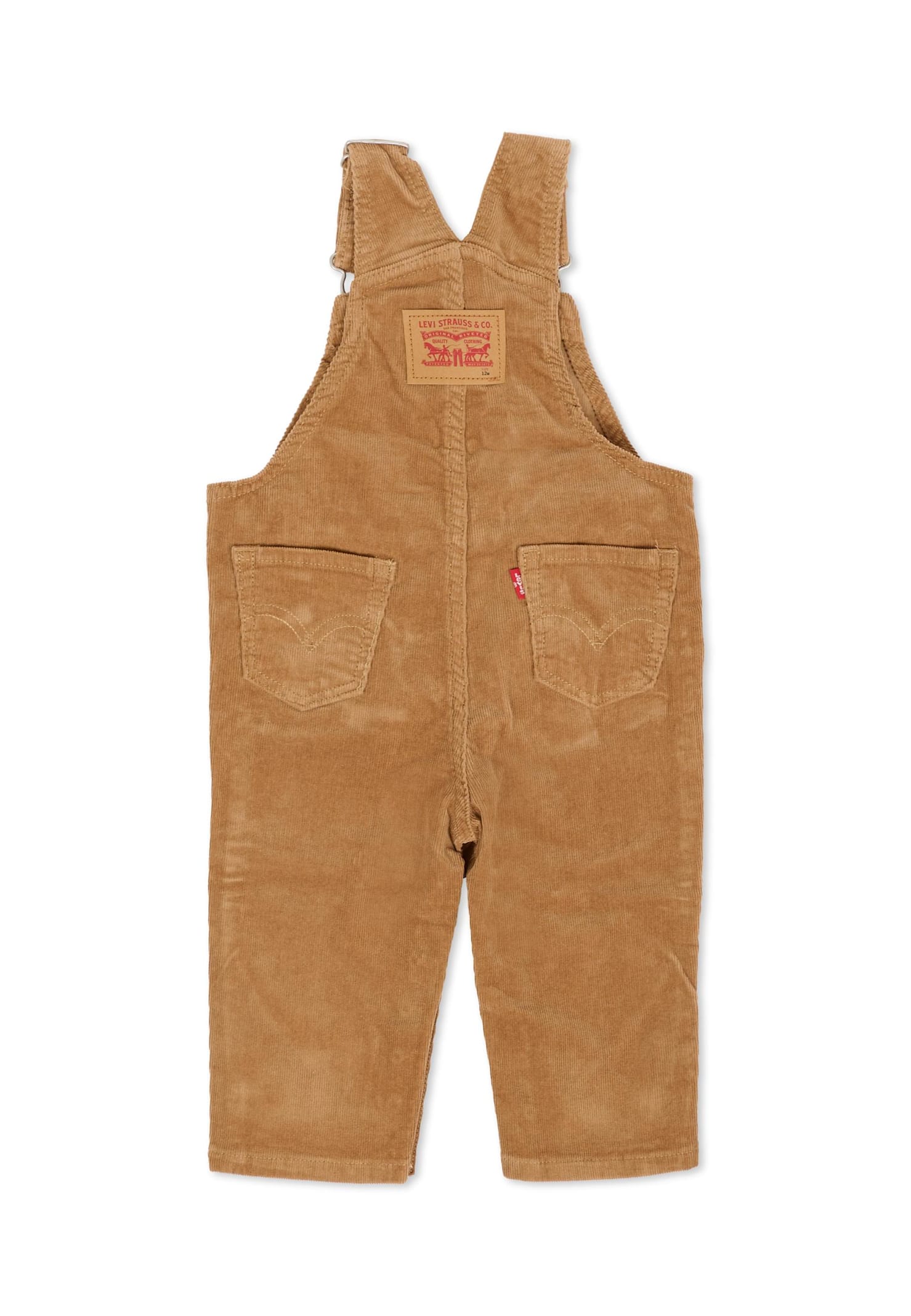 Levi's Beige Dungarees For Baby Boywith Logo In Brown