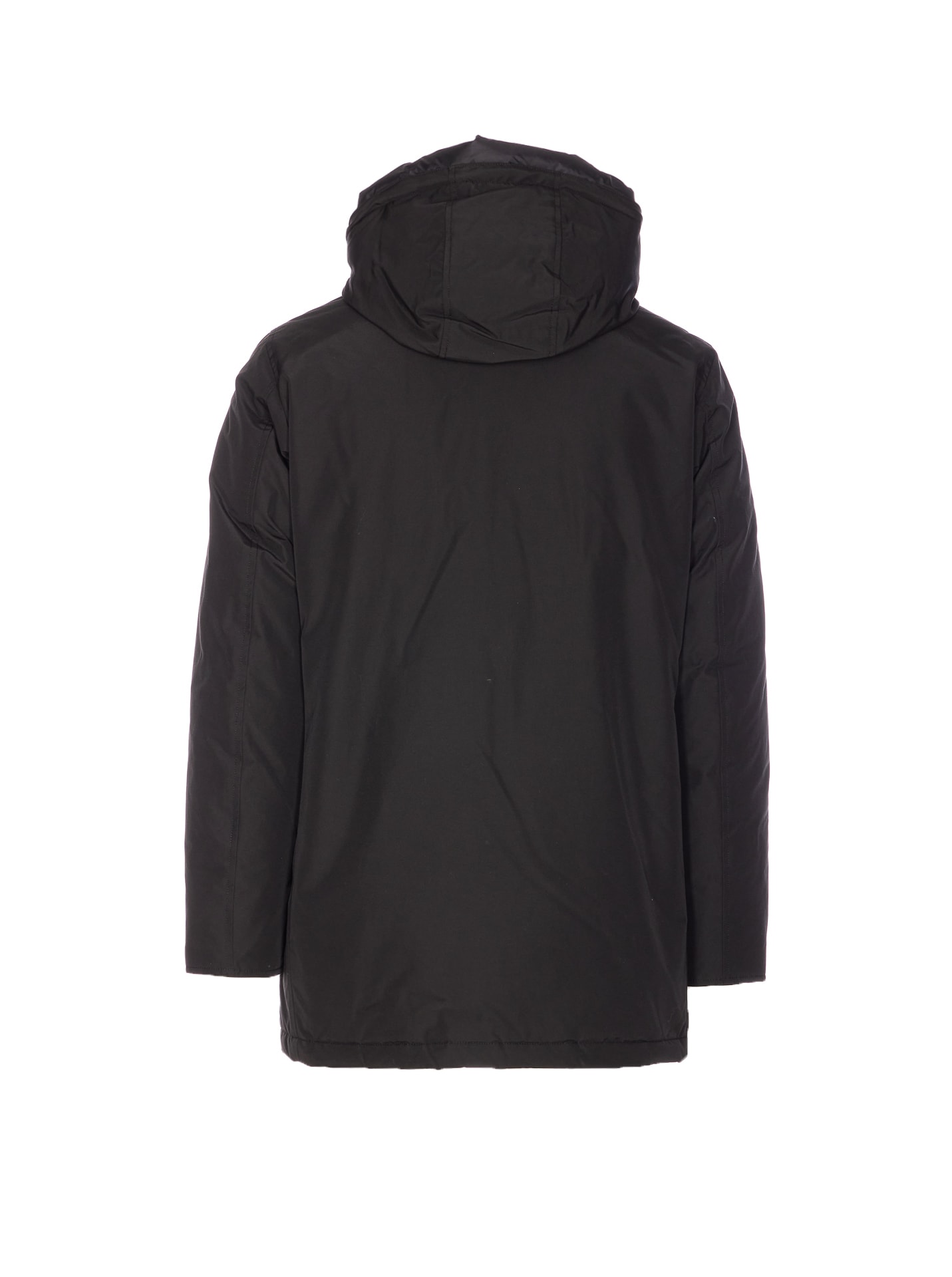 Woolrich Arctic Flap-pocket Coat In Black