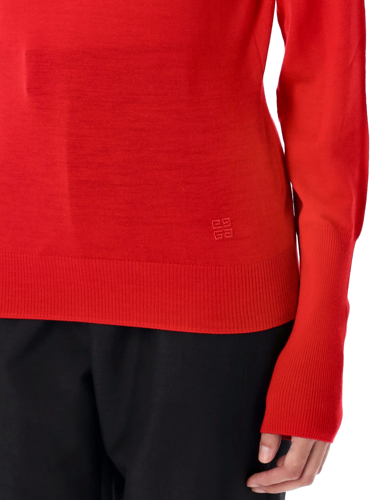 Shop Givenchy Open Back Sweater In Red