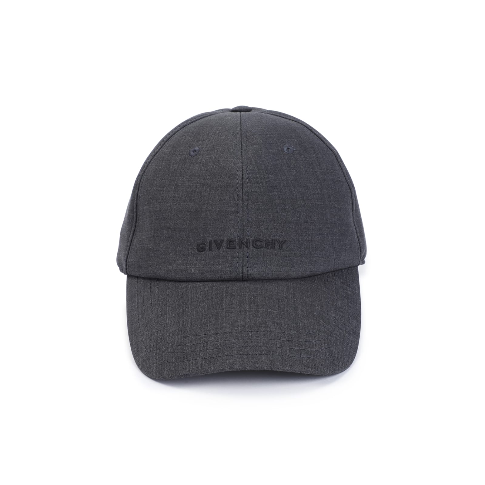 Shop Givenchy Wool Logo Cap In Grigio