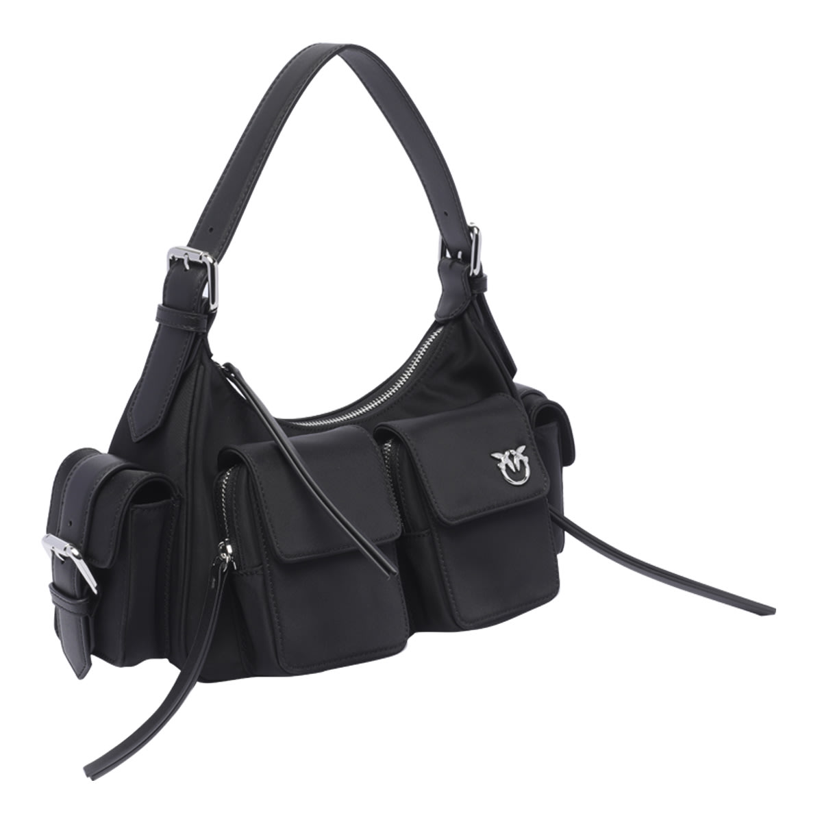 Shop Pinko Cargo Shoulder Bag In Black