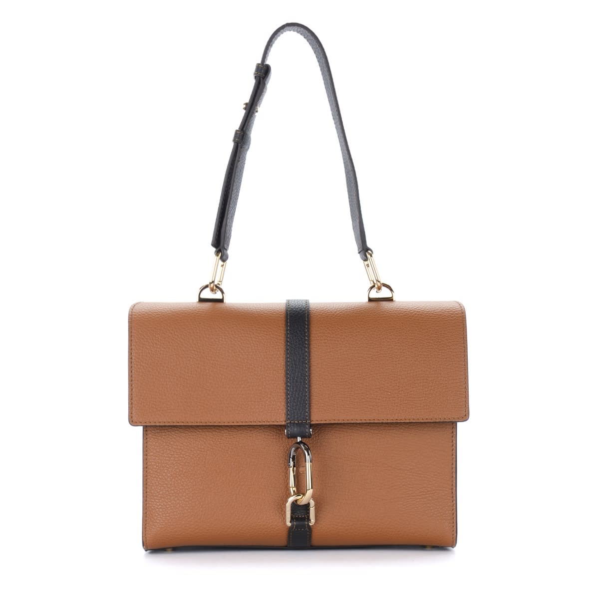 Furla Narciso S Shoulder Bag In Brown Leather