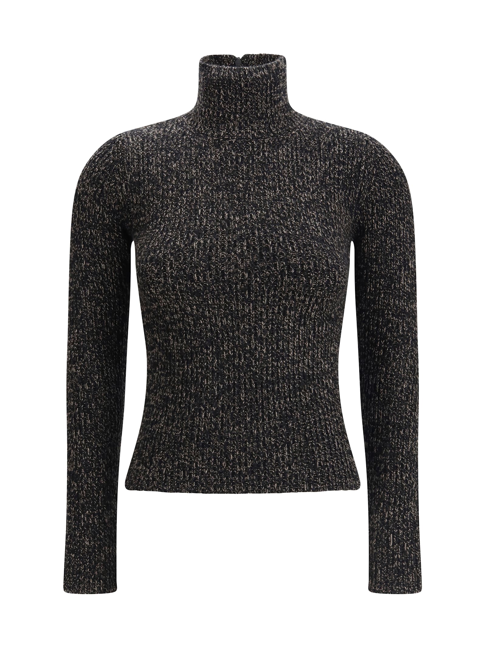 Max Mara Wool And Cashmere-blend Turtleneck Sweater In Black