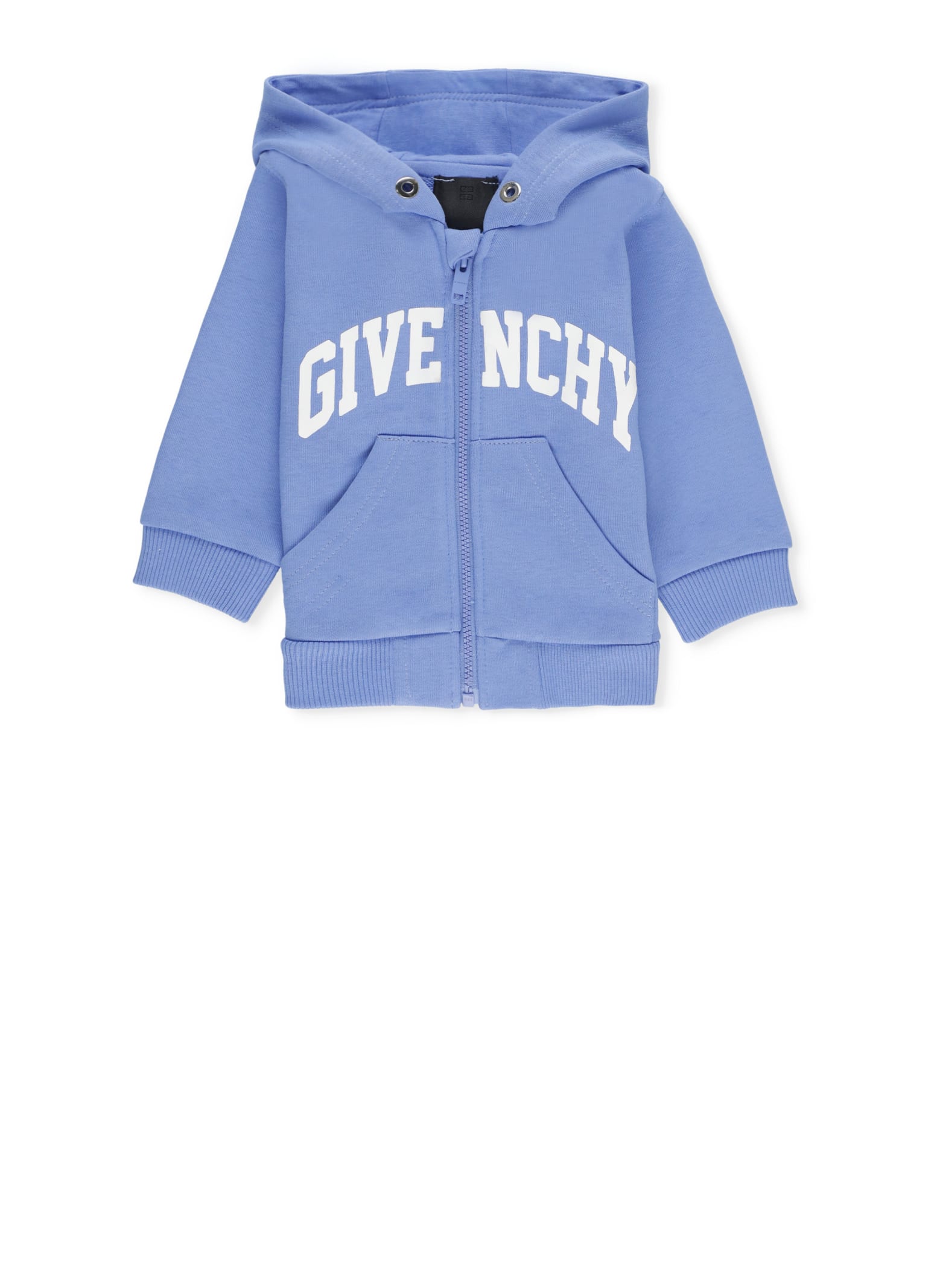 Shop Givenchy Hoodie With Logo In Blue