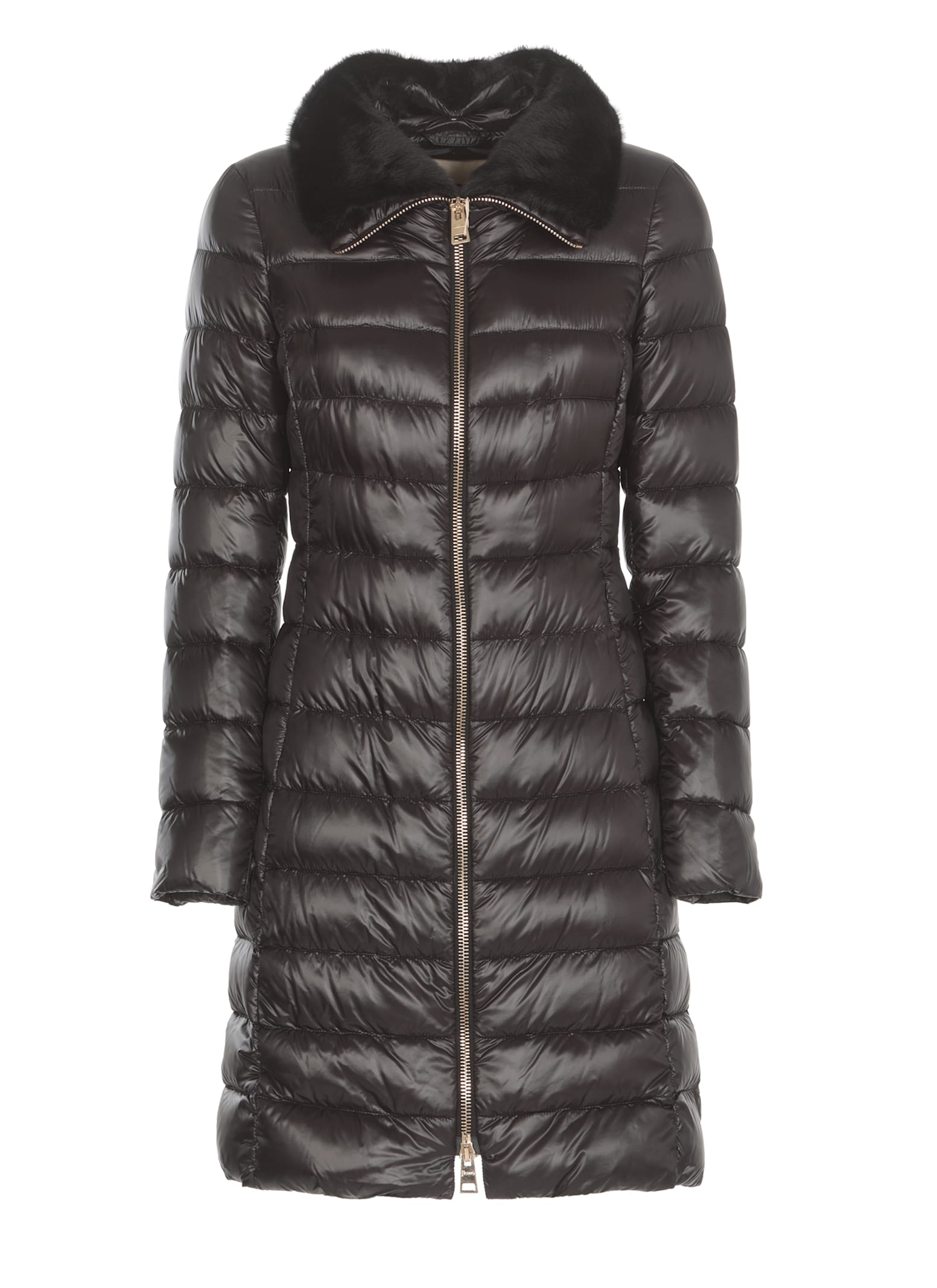 Shop Herno Quilted Down Jacket In Black