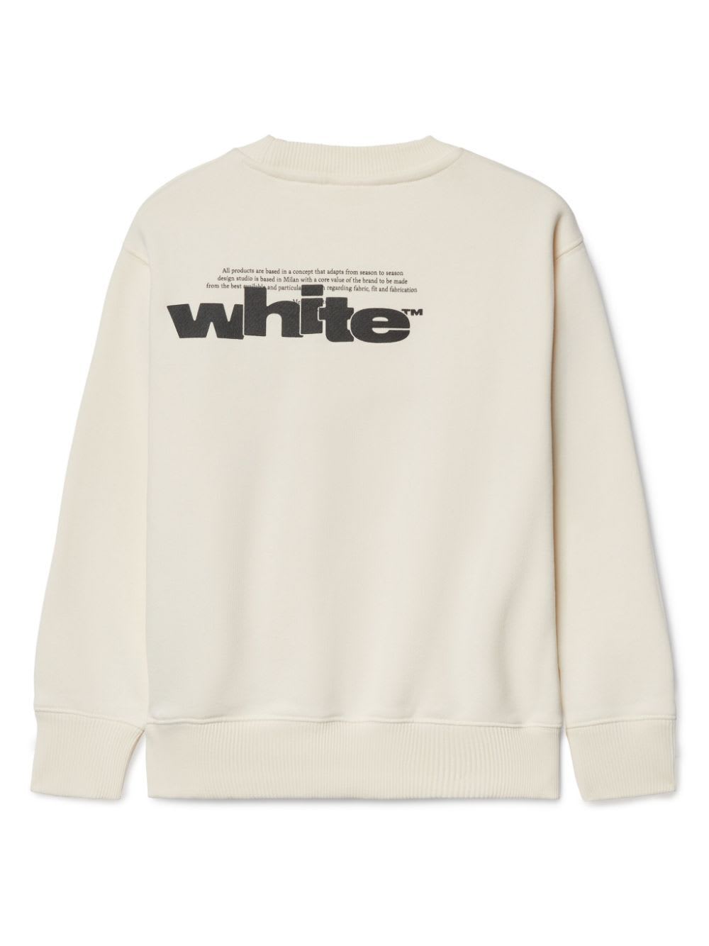 Shop Off-white Type Graphic Crewneck In Off White