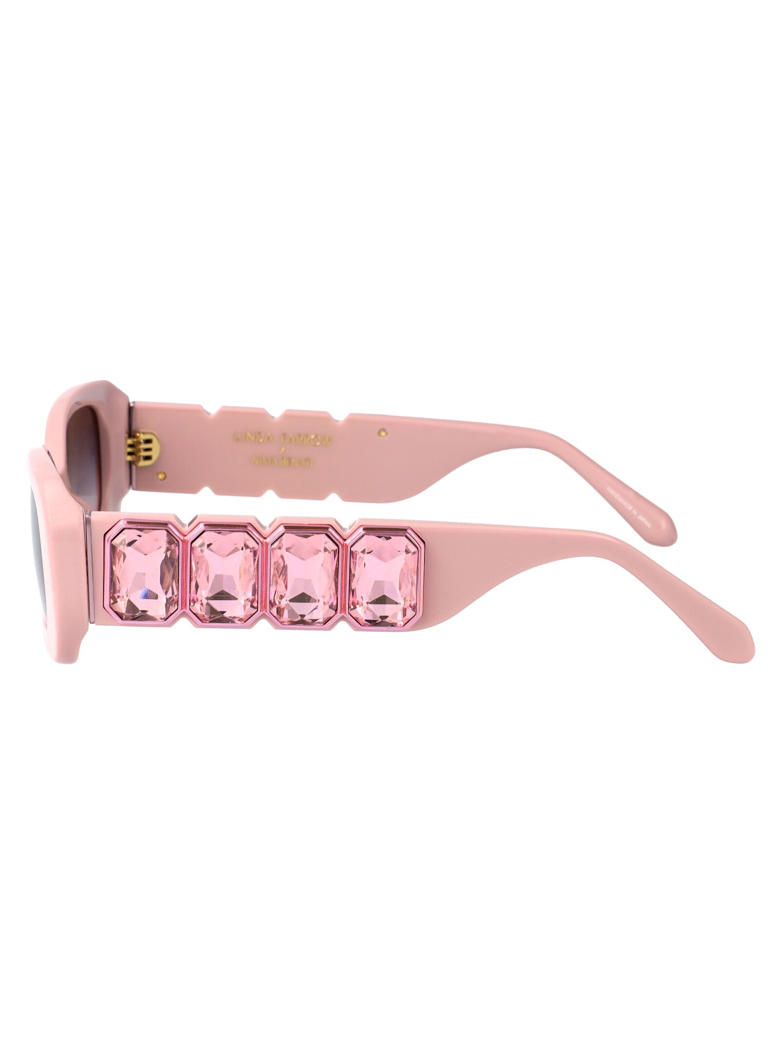 Linda Farrow Pink Acetate Sunglasses In Pink