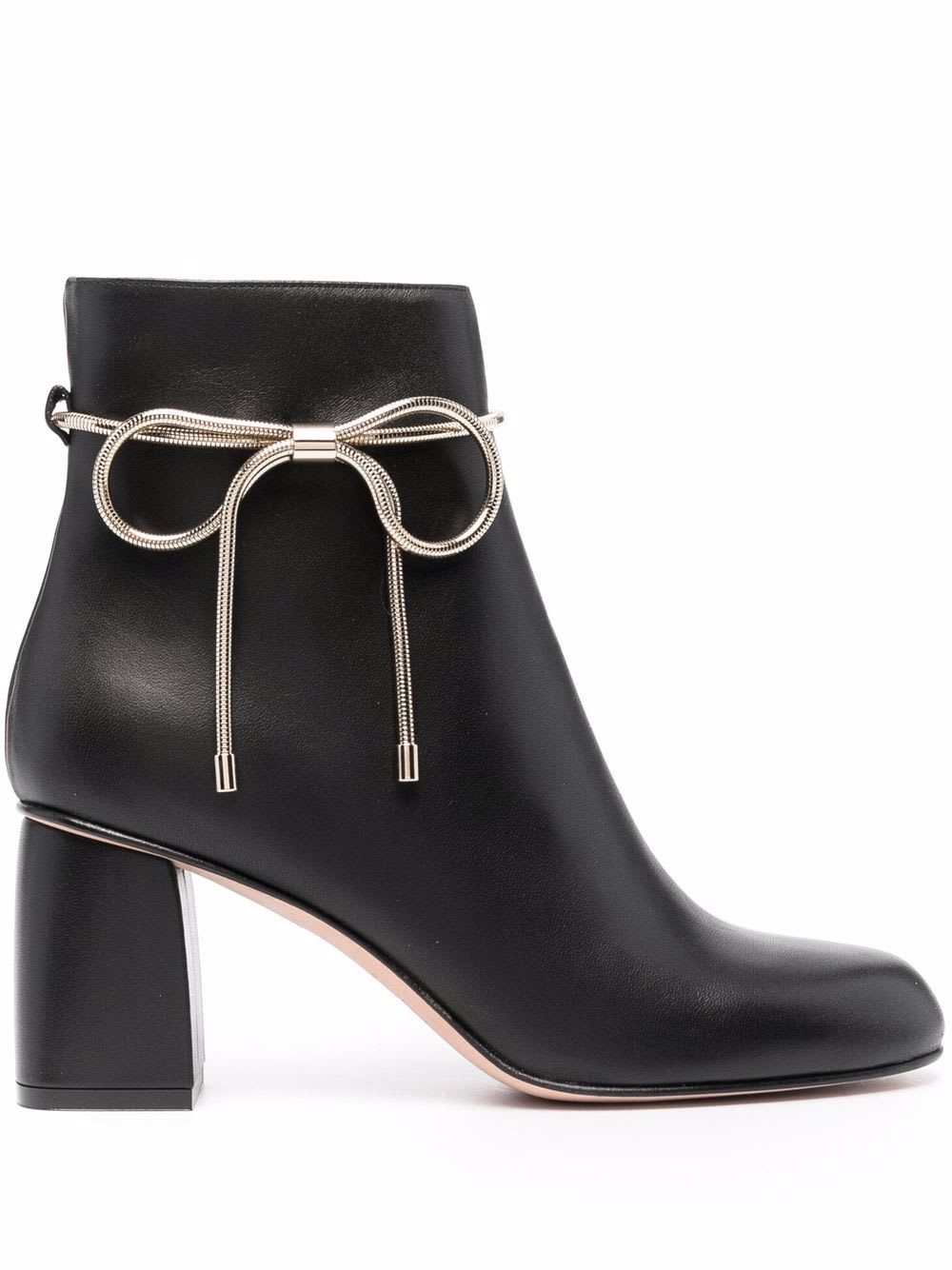 RED Valentino Black Ankle Boot With Bow