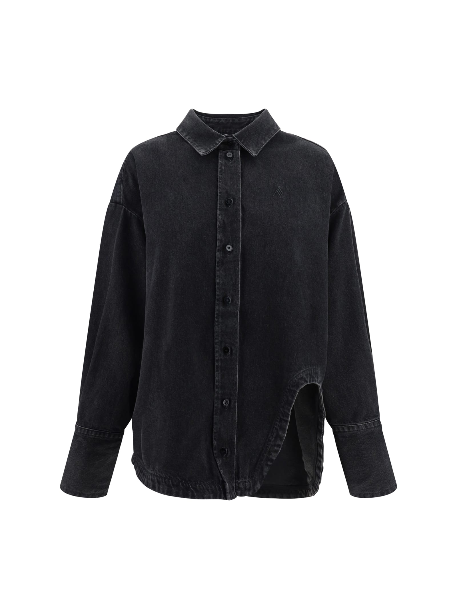 Shop Attico Diana Shirt In Black