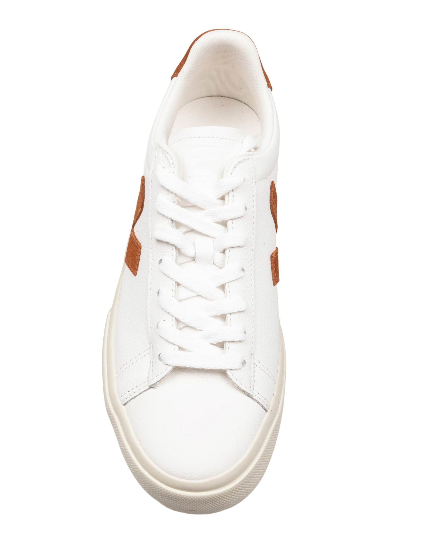 Veja Campo Chromefree In Leather Color White/camel In Multi