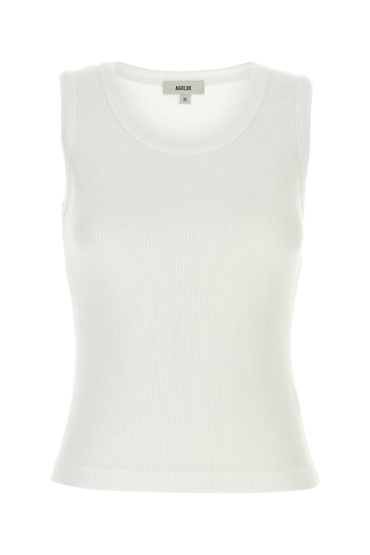 Agolde Stretch Cotton Blend Tank Top