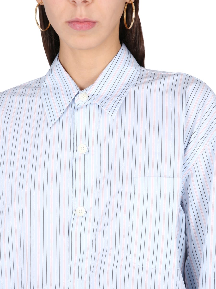 Our Legacy Shirt Featuring Stripe Pattern And Chest Pocket In Multi