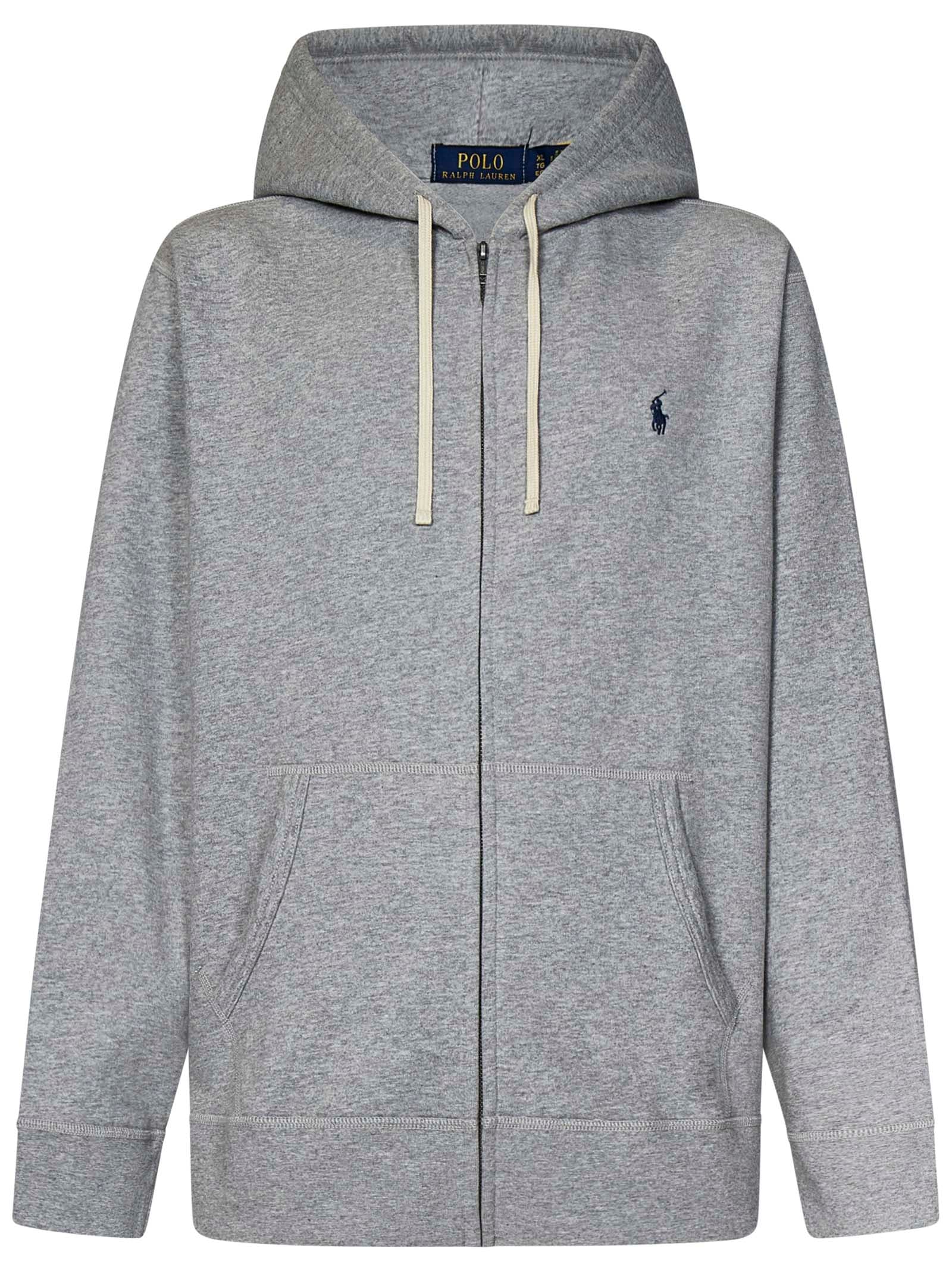 Shop Polo Ralph Lauren Sweatshirt In Grey