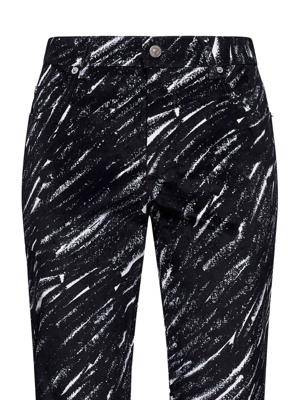 Shop Marni Crayon Flock Stretch Denim Jeans In Black