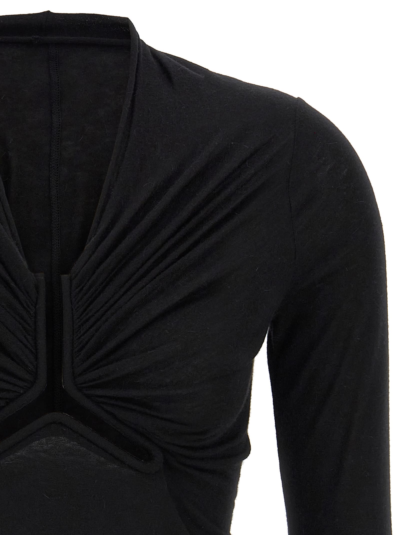Rick Owens Allanah Ls T Sweater In Black