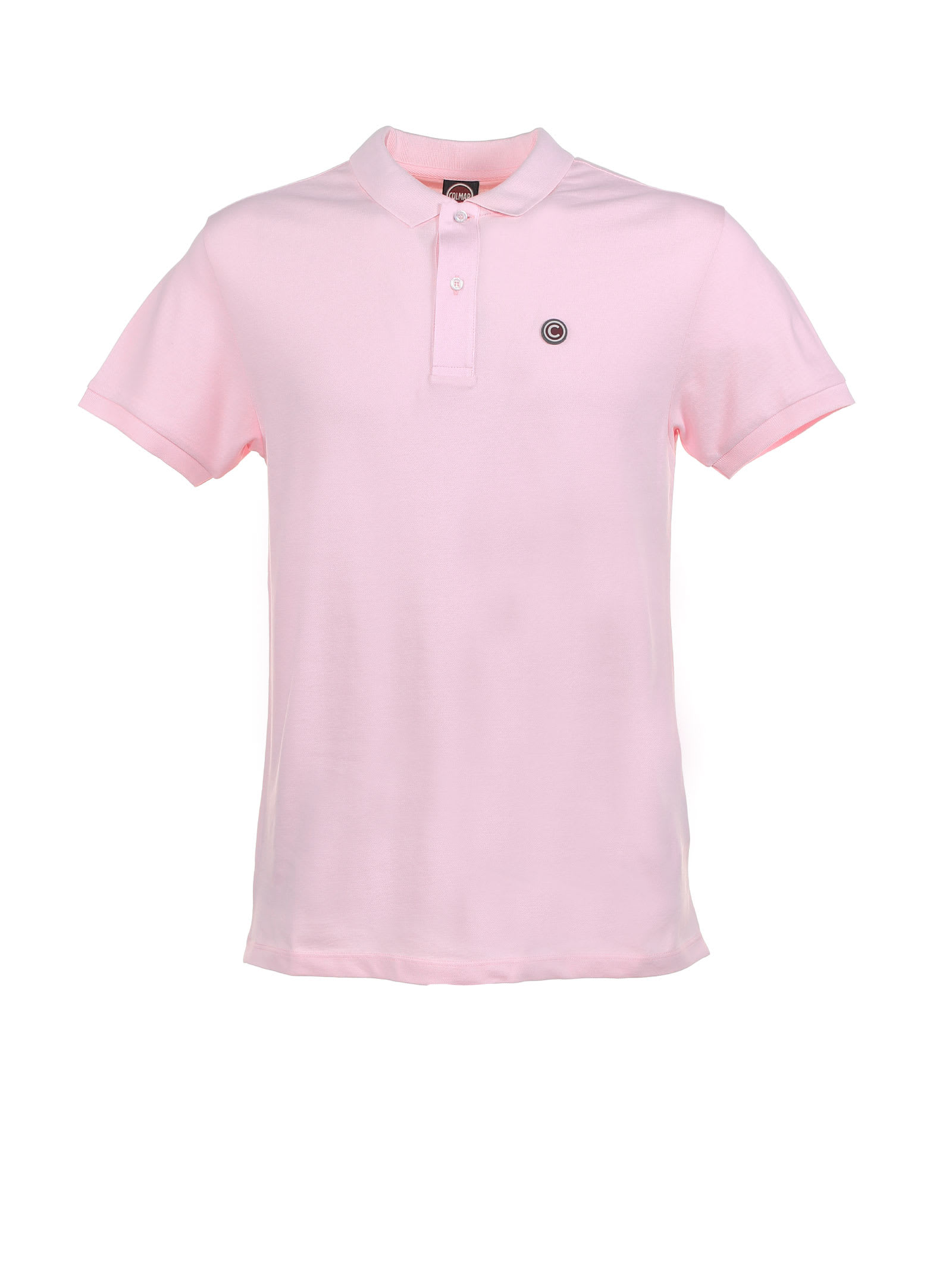 Colmar Cotton Polo Shirt With Logo In Rosa