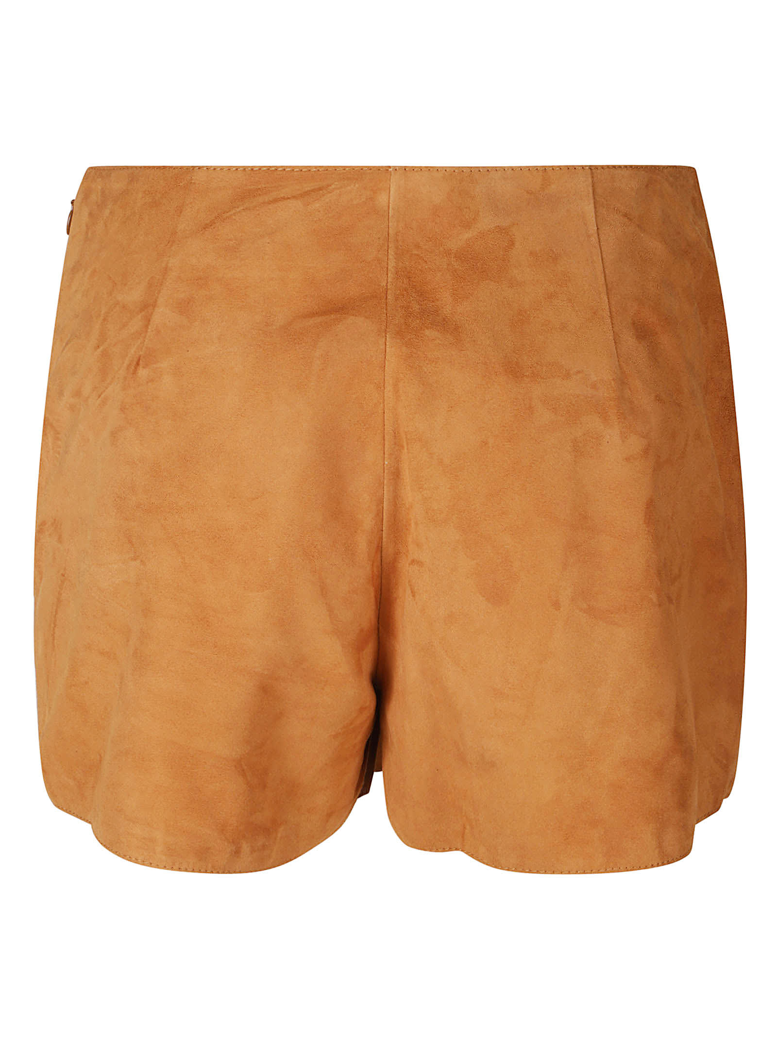 Shop Ermanno Scervino Plain Velvet Shorts In Cuoio