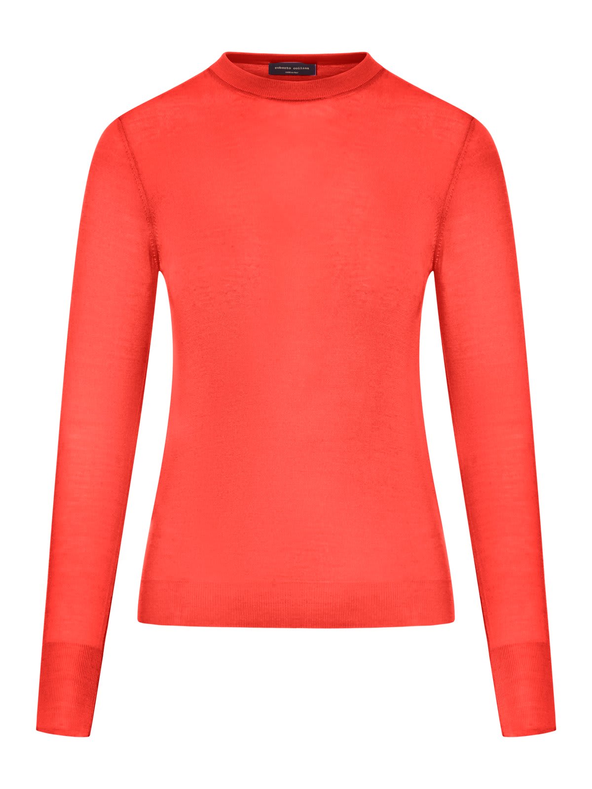 Shop Roberto Collina Crewneck Knit Sweater In Red