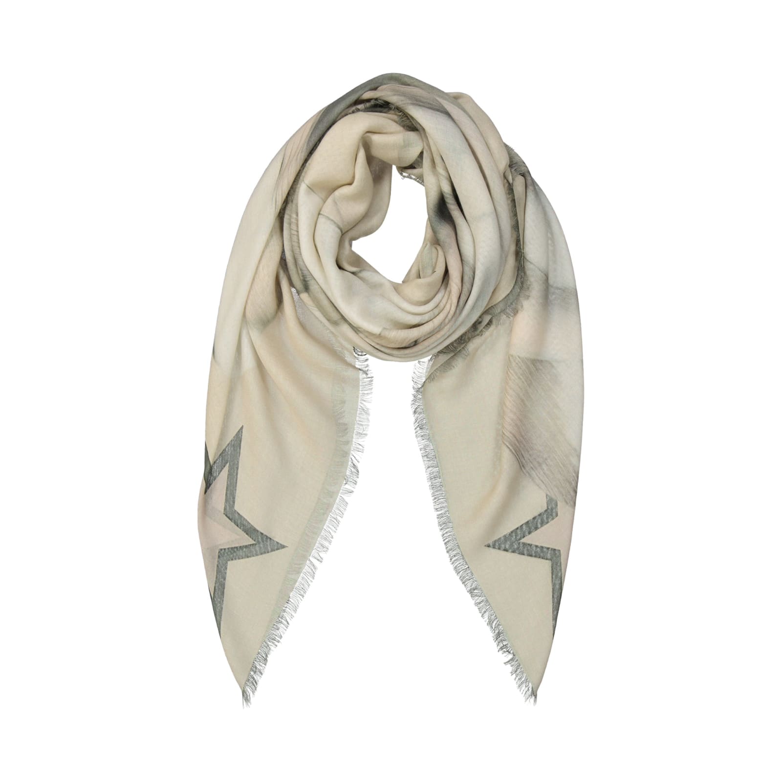Shop Givenchy Square Cashmere Foulard In Beige