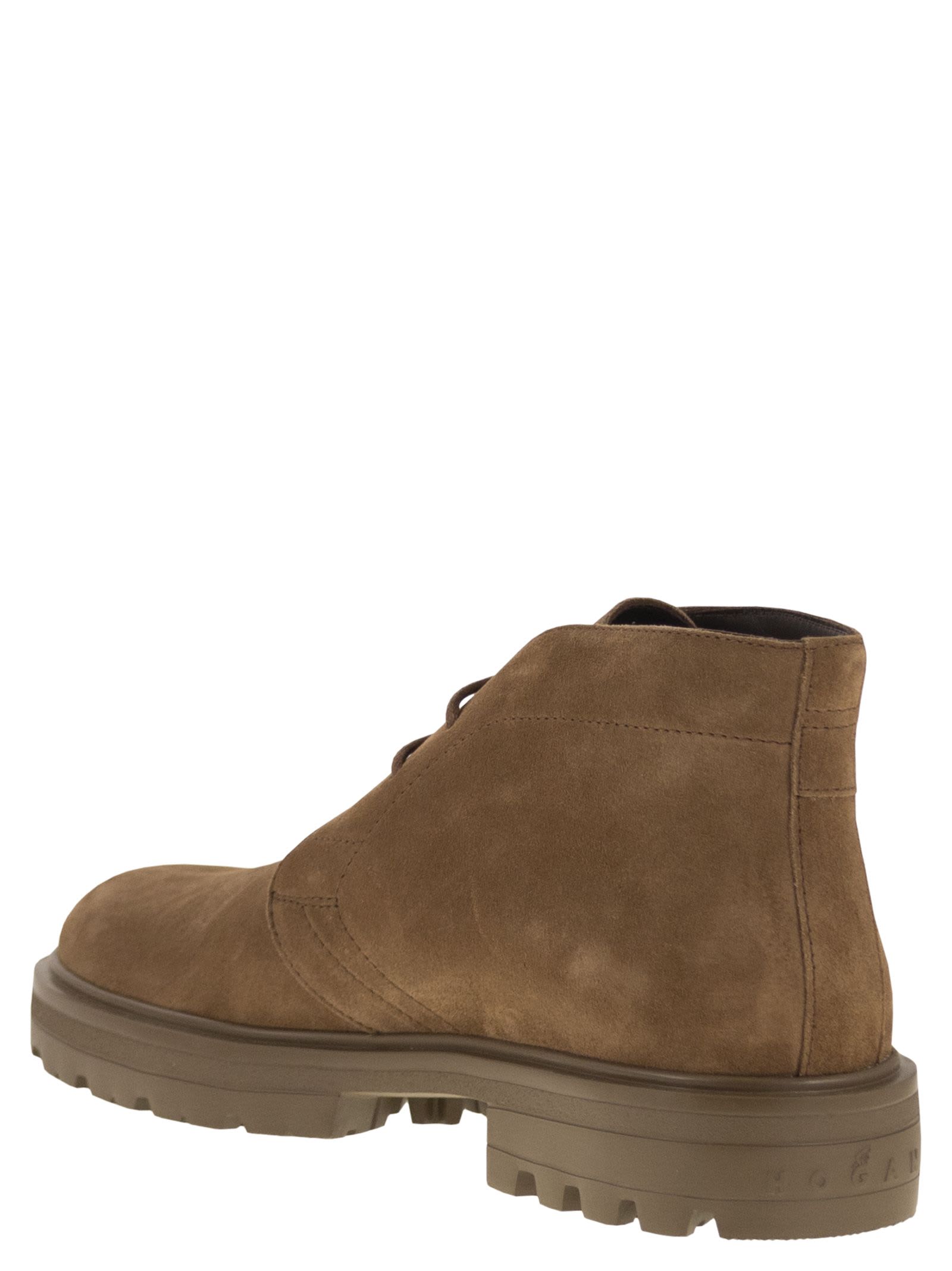 Hogan H673 - Lace-up Ankle Boot In Brown