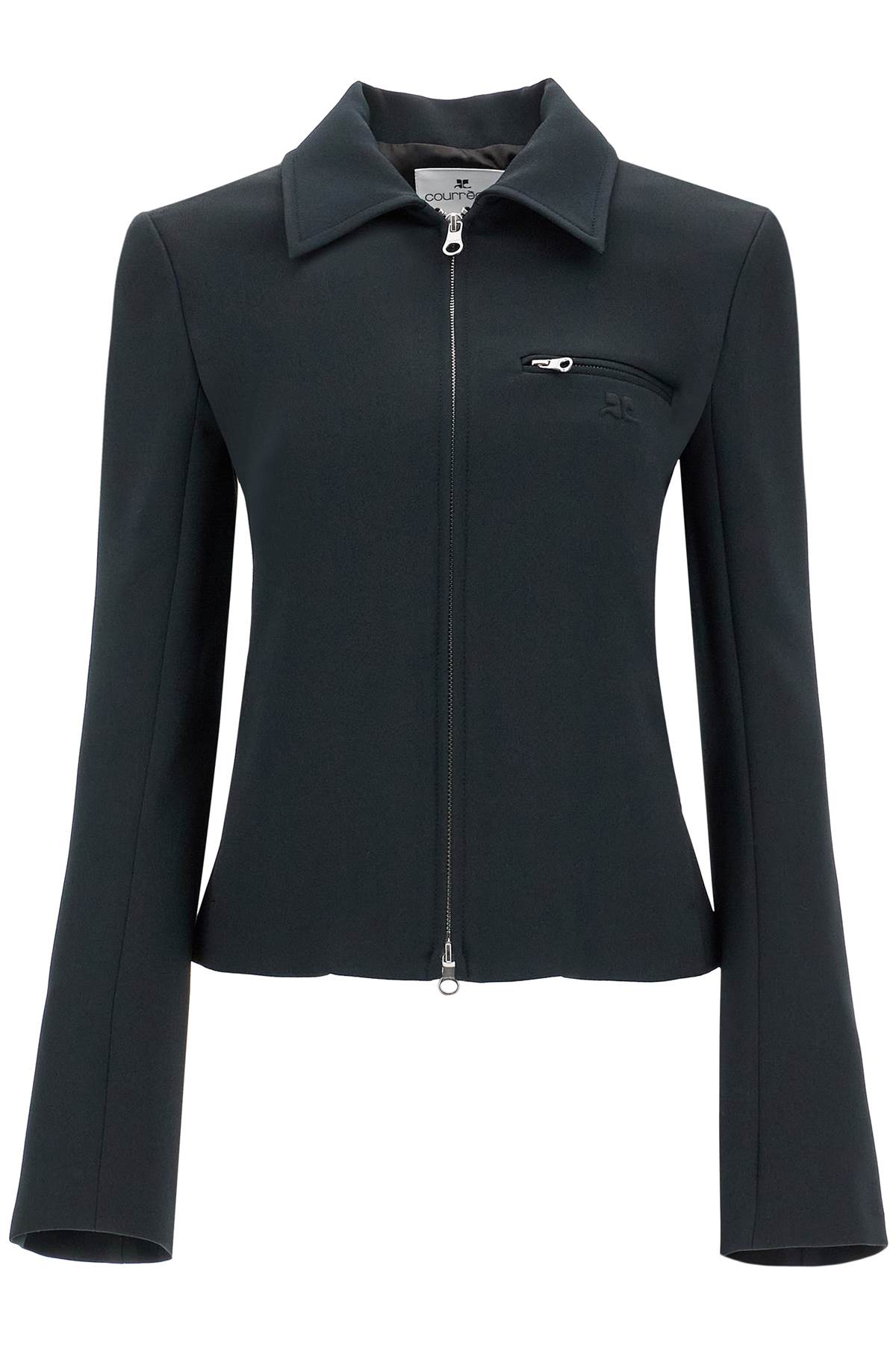 Shop Courrèges Technical Twill Jacket For Men In Black (black)