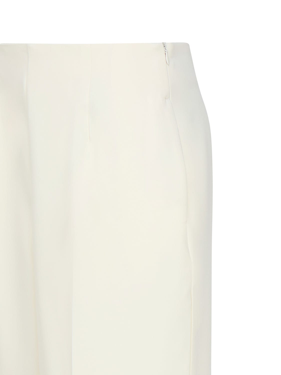 Shop Vero Moda Elegant Cigarette Trousers With Hidden Zip Closure In Cream