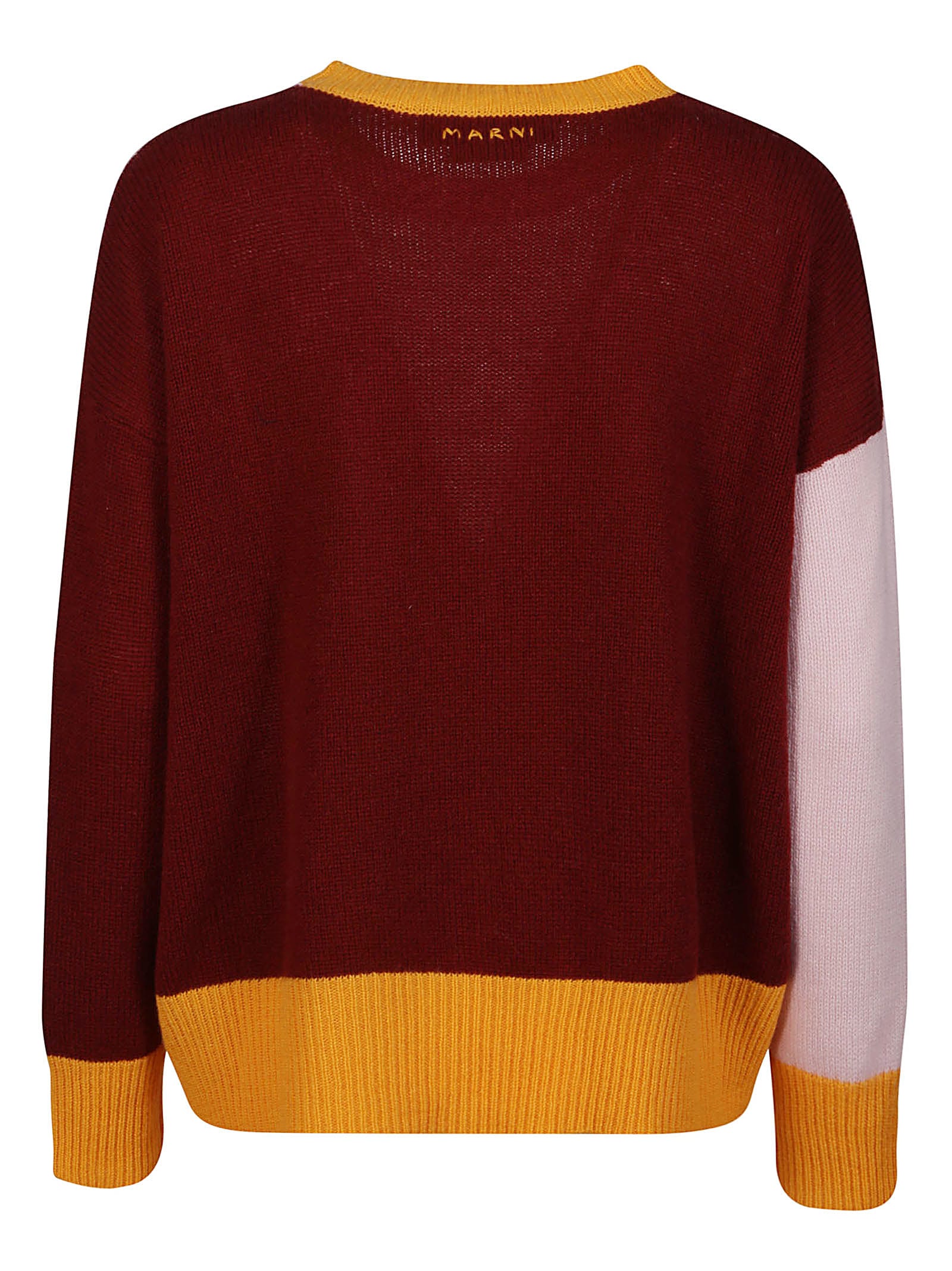 Shop Marni Round Neck Sweater In Quartz