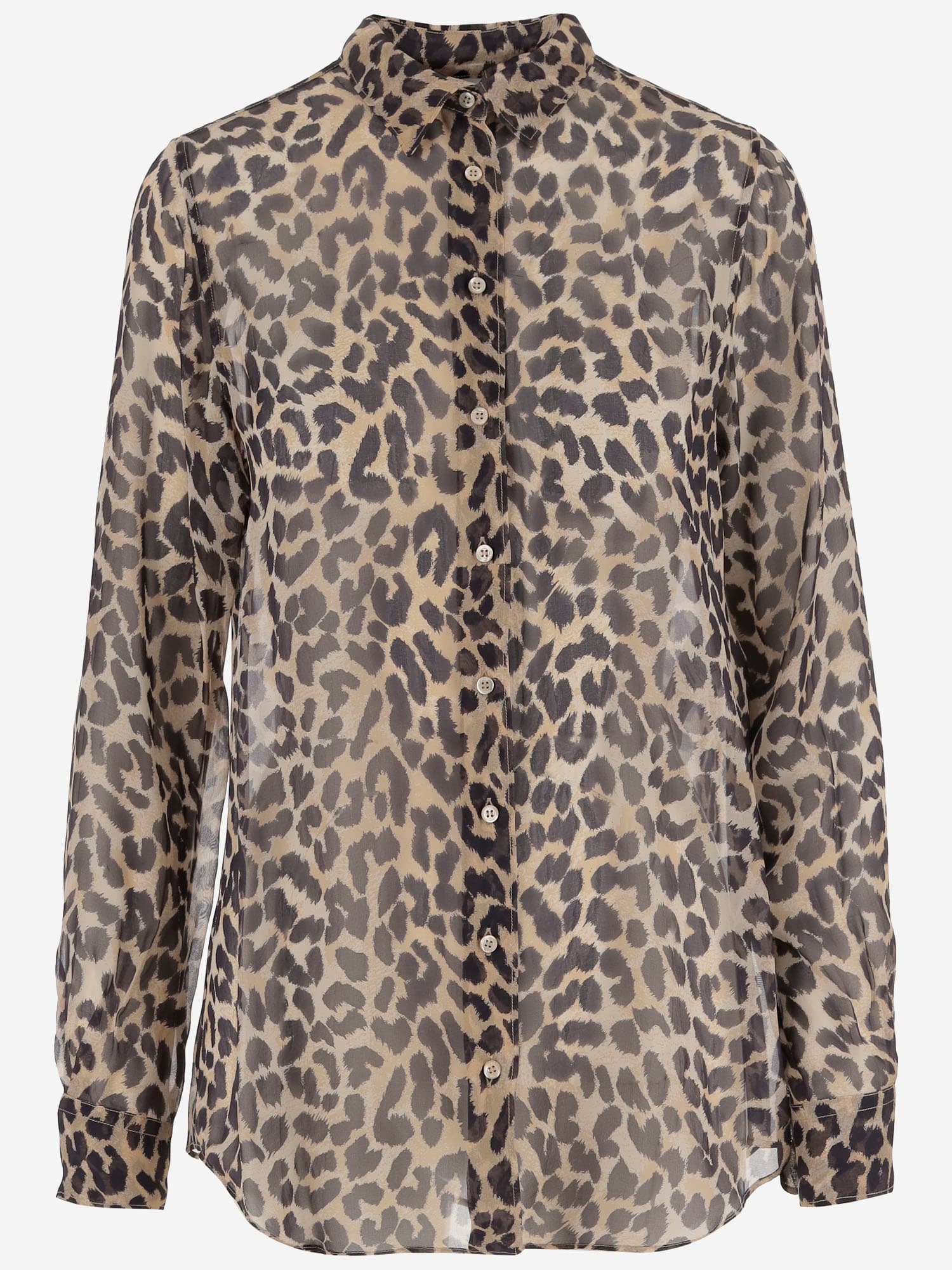 Aspesi Leopard-print Button-front Shirt In Multi