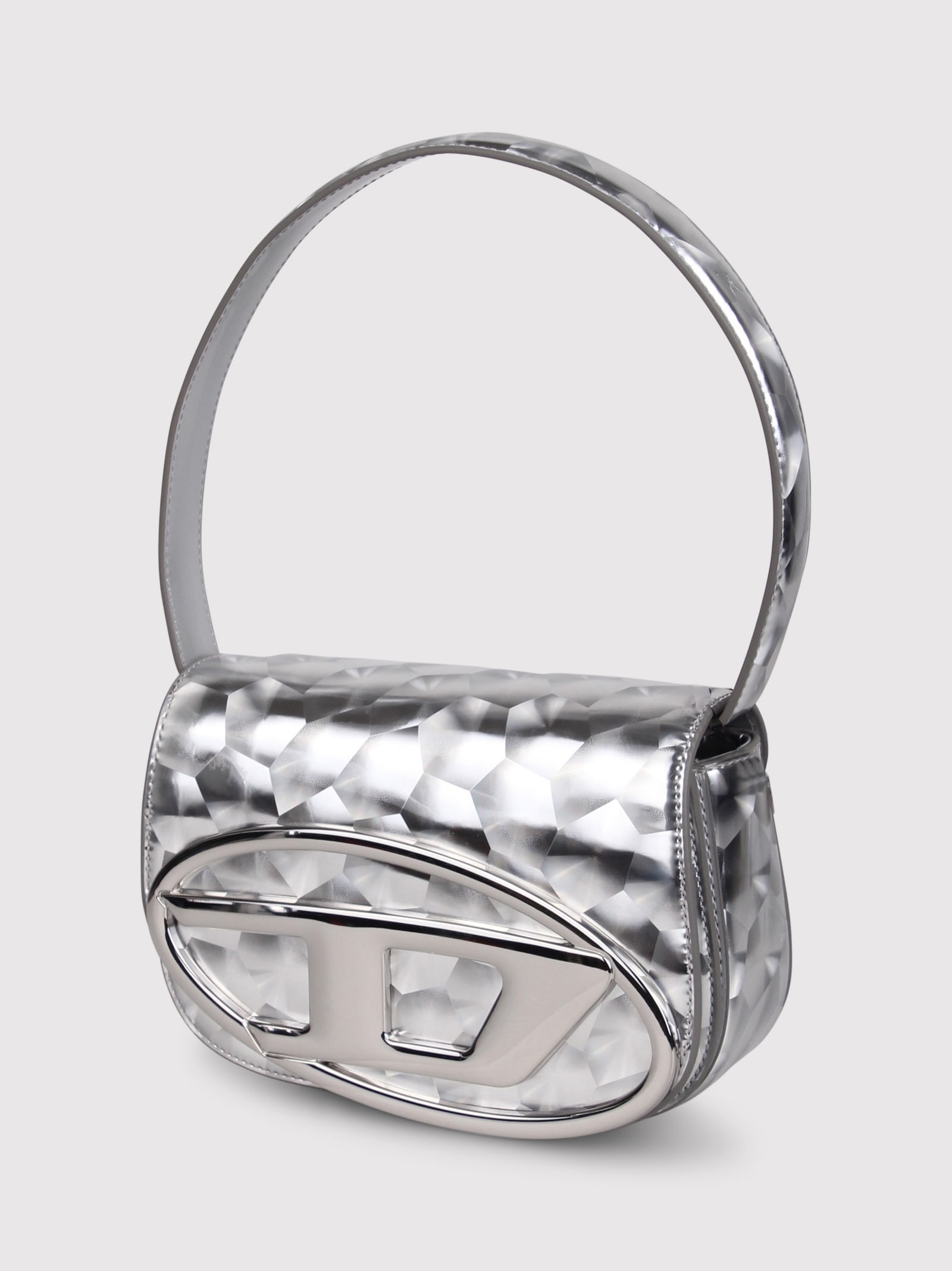 Shop Diesel Sholuder Bag With Mirror Effect