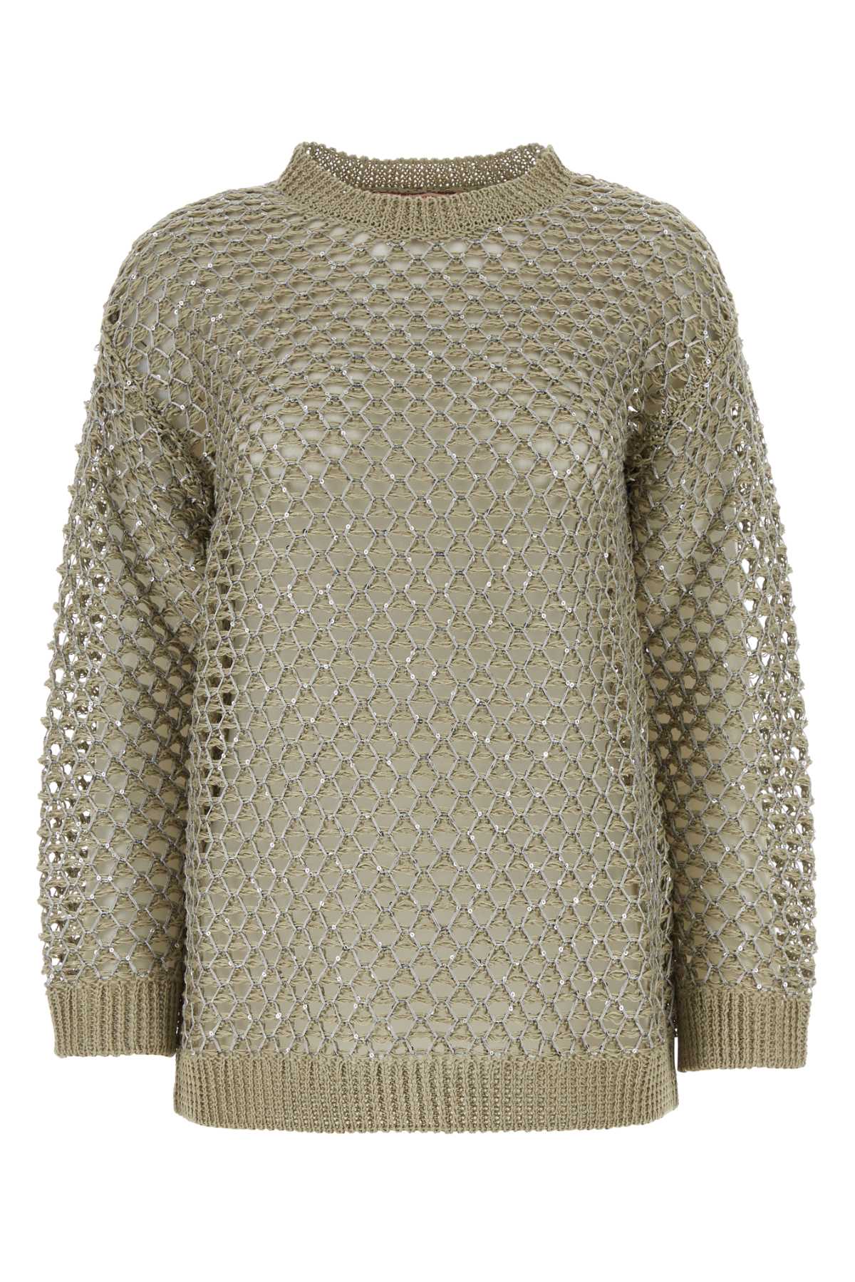 VALENTINO EMBELLISHED CROCHET SWEATER 