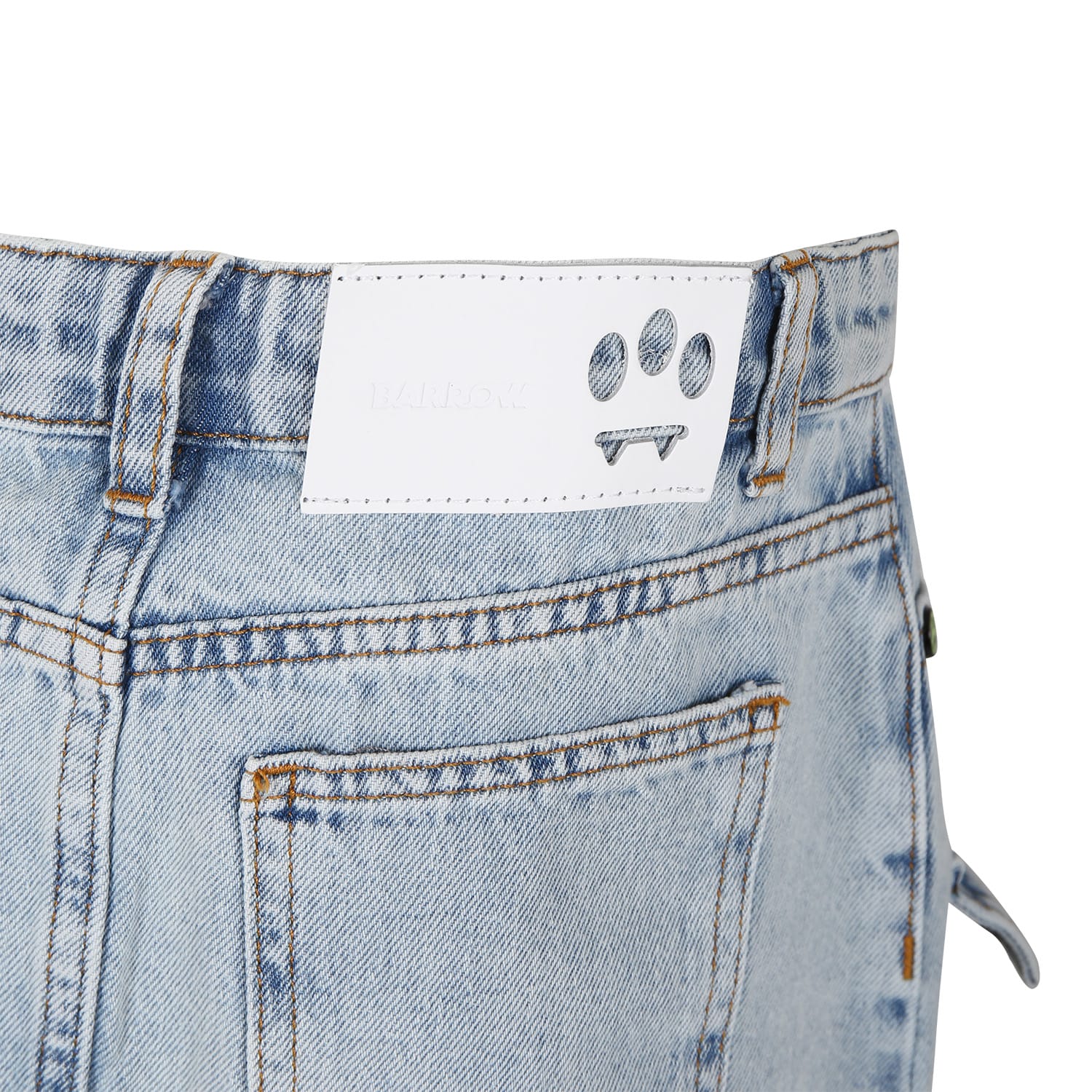 Shop Barrow Blue Skirt For Girl With Smiley In Denim