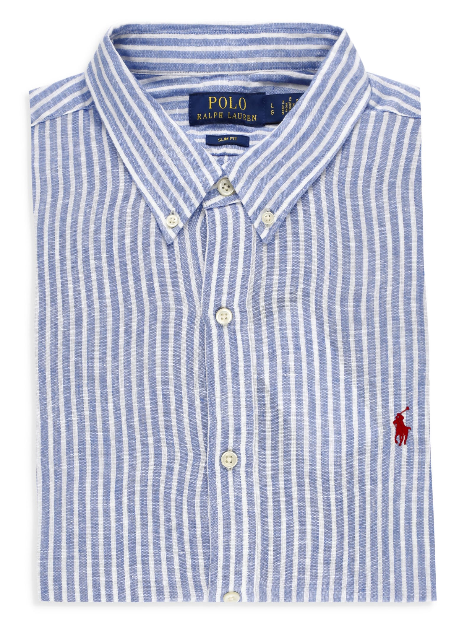 Shop Polo Ralph Lauren Pony Shirt Shirt In Blue/white