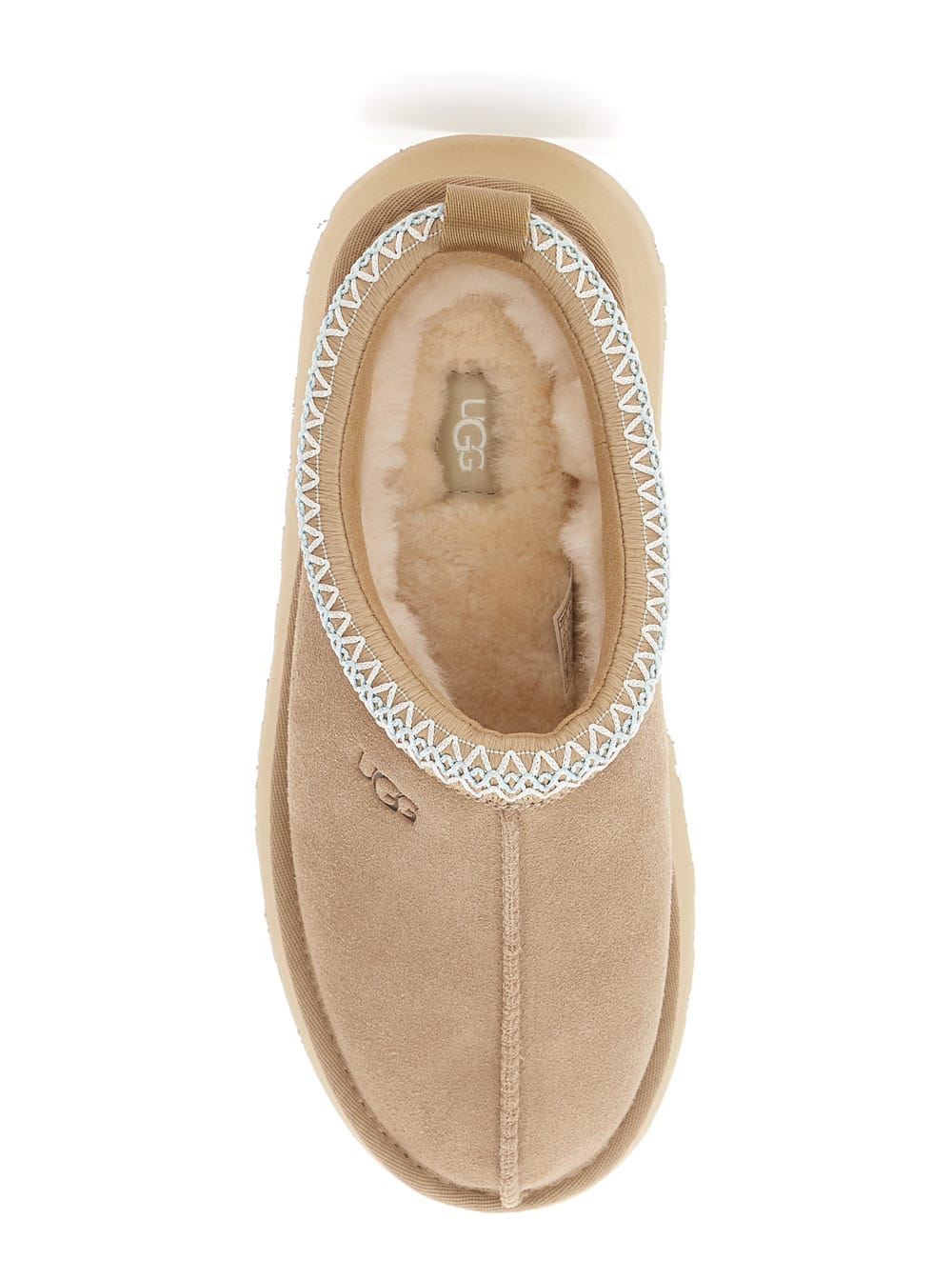Ugg Tazz Round Toe Flat Sole Slippers In Animal Print