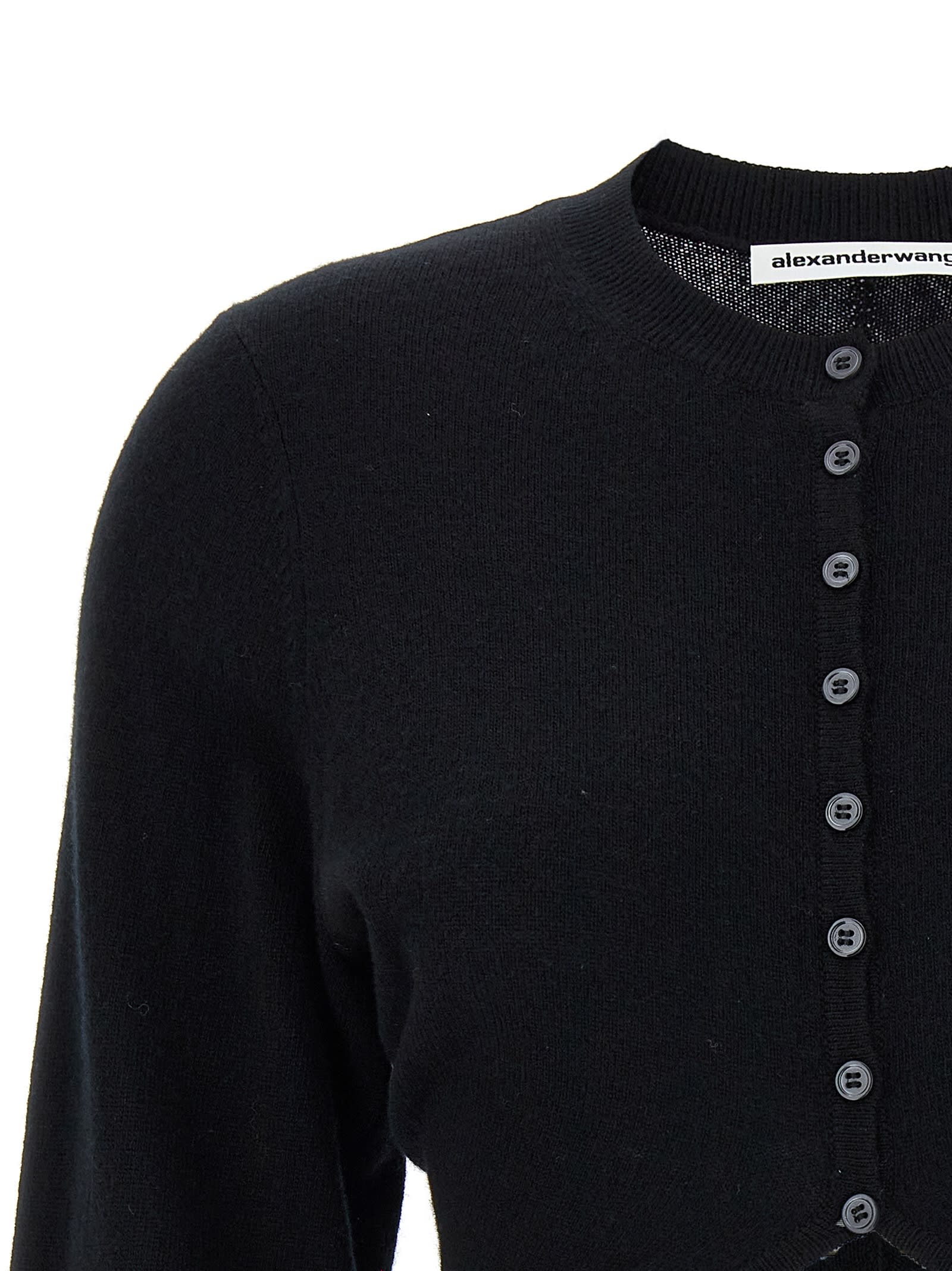 Alexander Wang T Ls Cardigan In Black