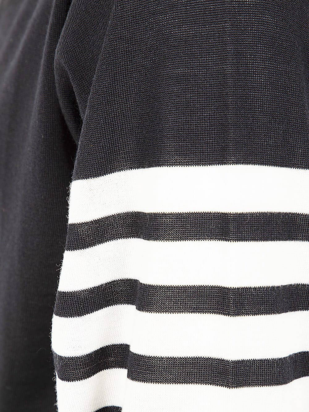 Shop Thom Browne Jersey Stitch Relaxed Fit V Neck Cardigan In Fine Merino Wool With 4 Bar Stripes In Black