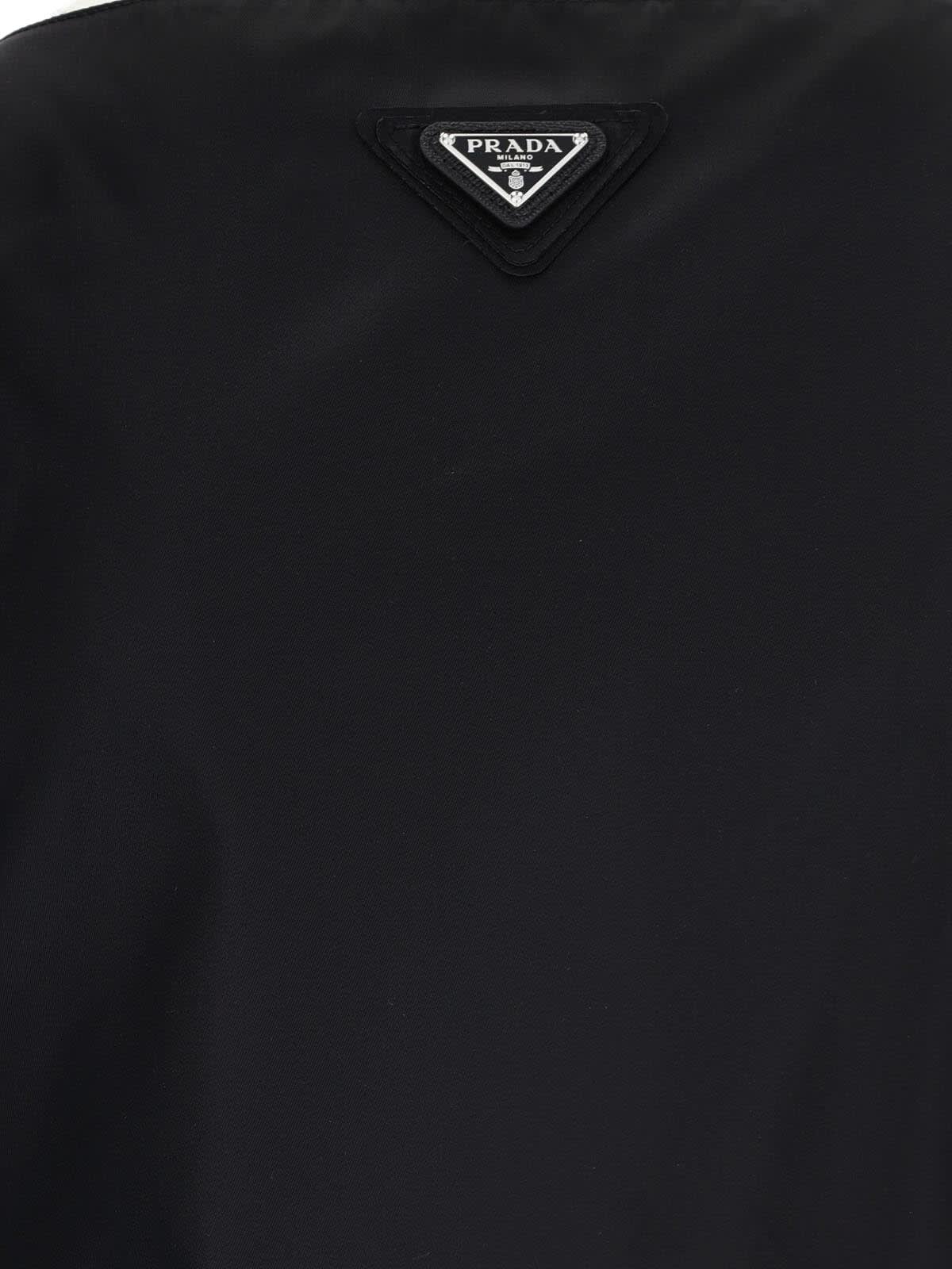 Prada Re-nylon Dress In Black