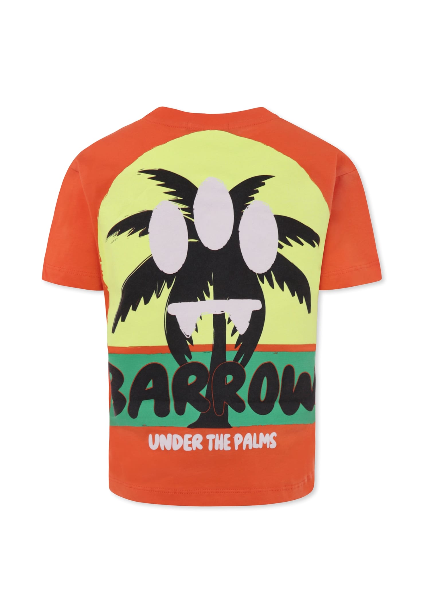 Barrow Orange T-shirt For Kids With Smiley In Orange
