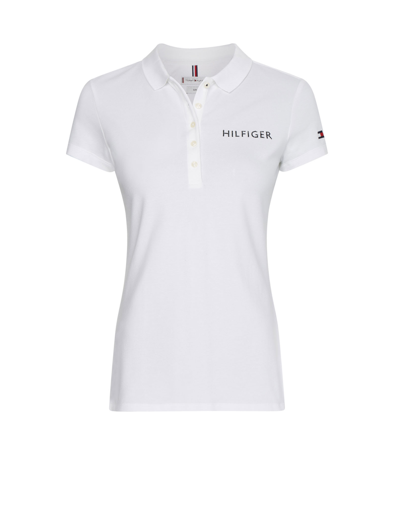 Tommy Hilfiger Polo Shirt With Logo In White Cotton