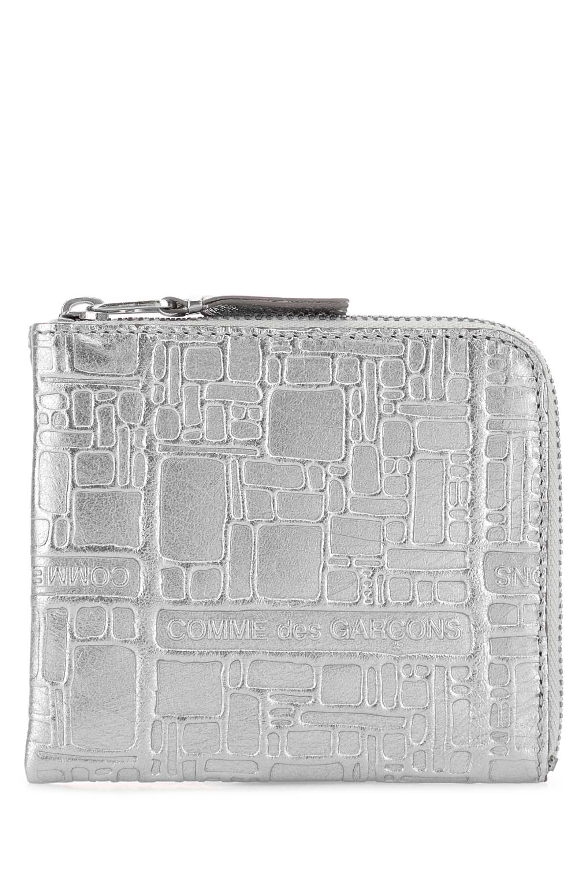 Comme Des Garçons Silver Leather Card Holder