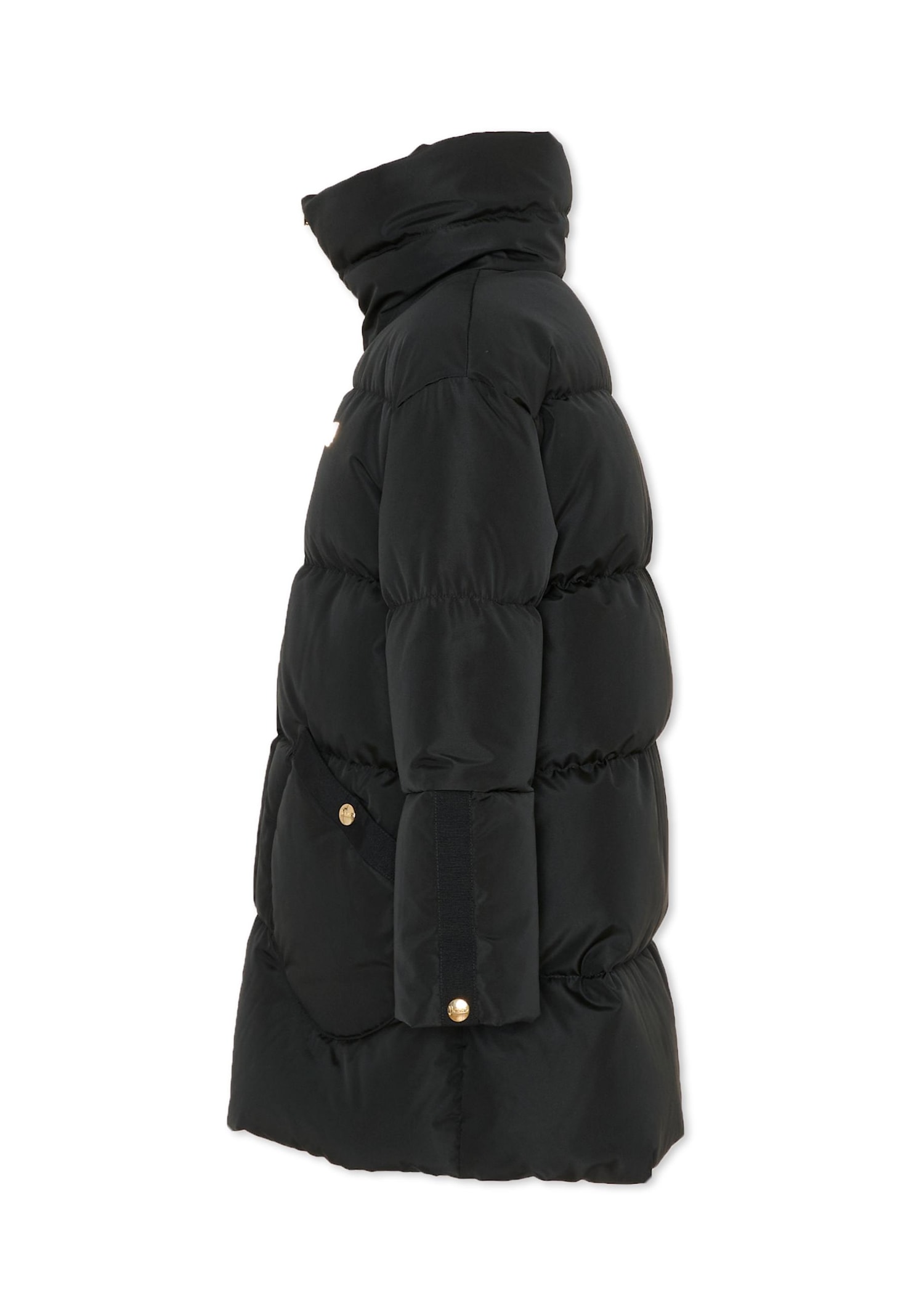 Herno Black Padded Jacket For Girl In Black
