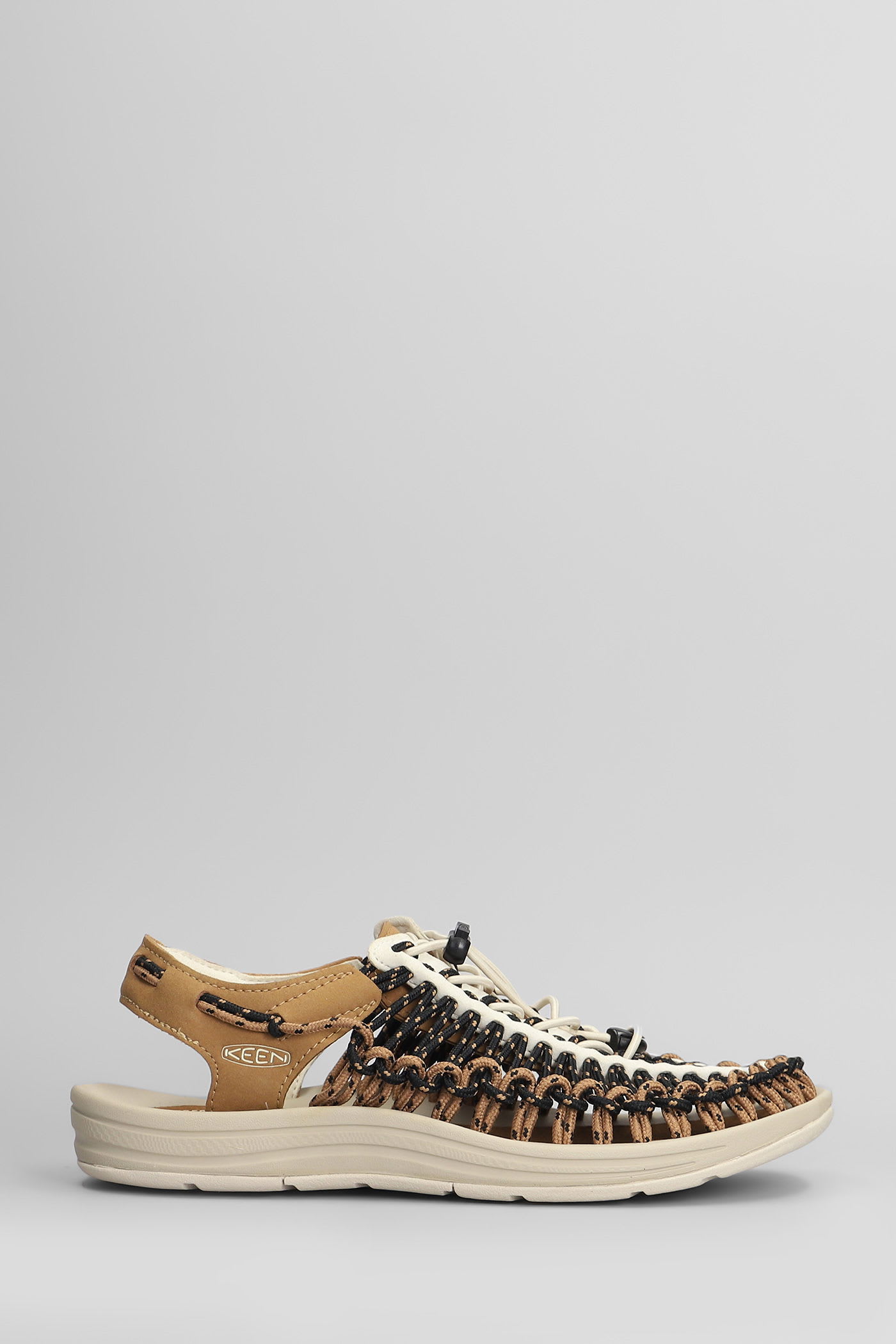 Uneek M Sandals In Brown Suede And Fabric