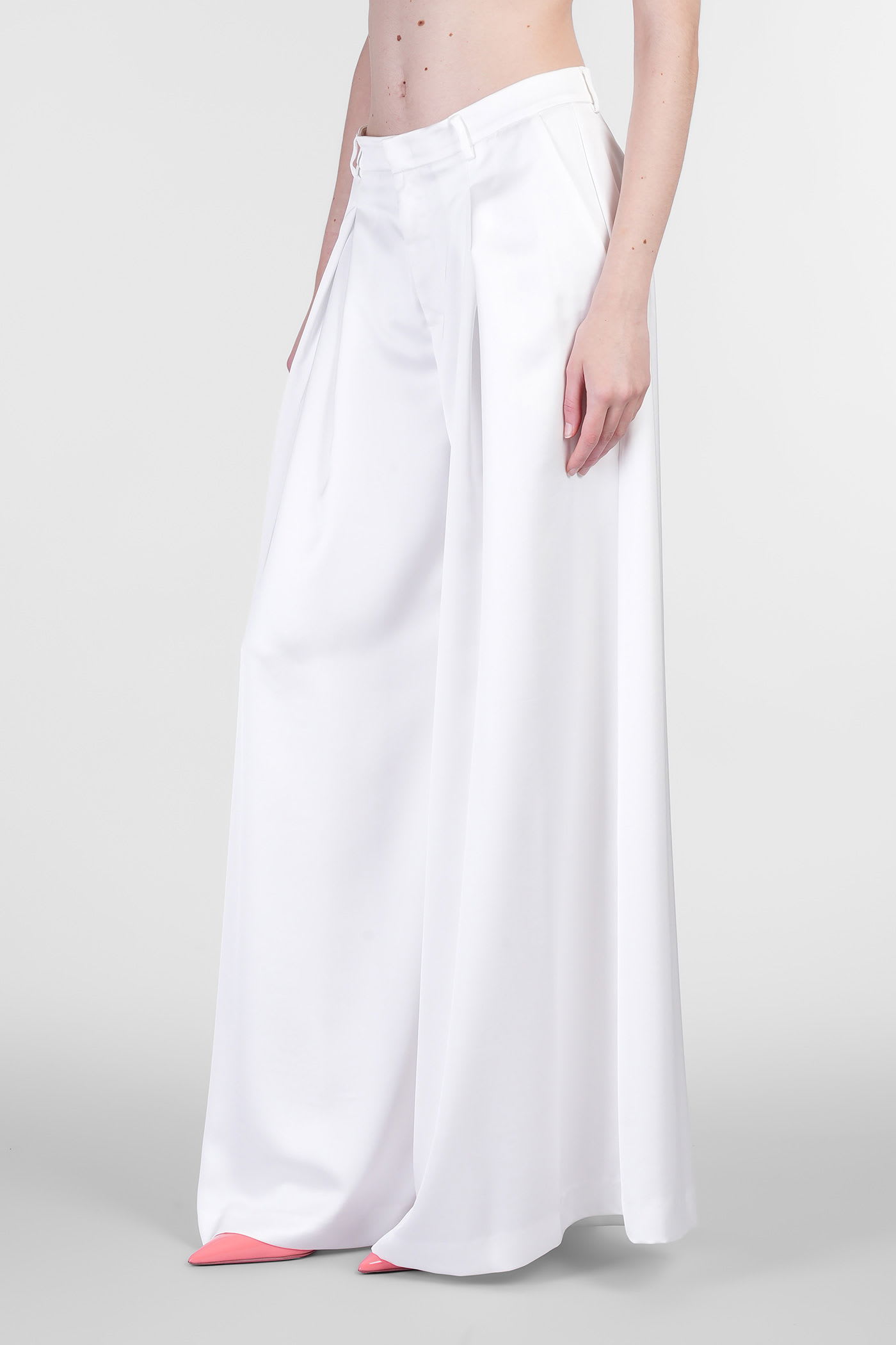 The Andamane Tara Pants In White Polyester