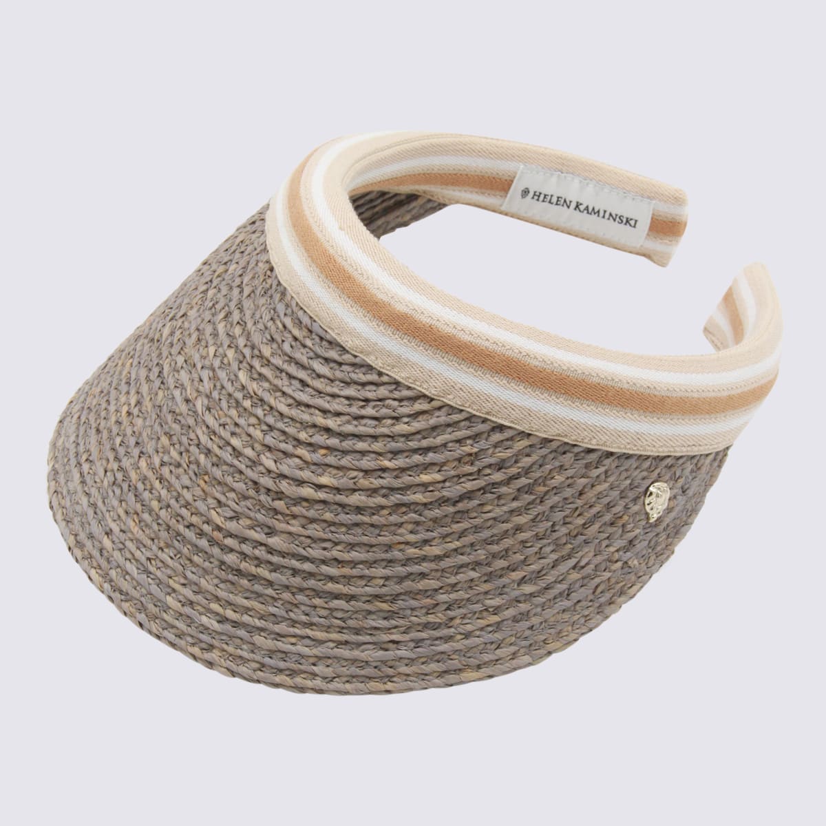 Helen Kaminski Open Top Woven Hat With Contrast Trim In Brown